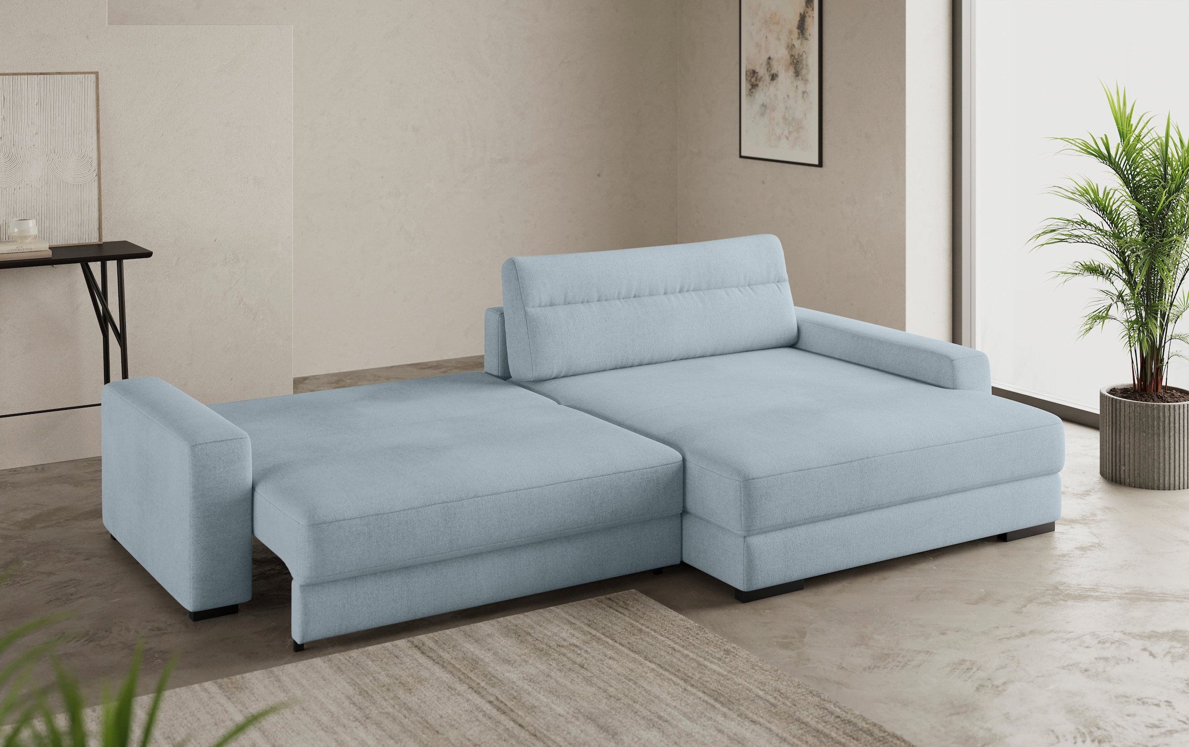 Mr. Couch Ecksofa »Marcello L-Form«, inklusive EasyBett und Bettkasten