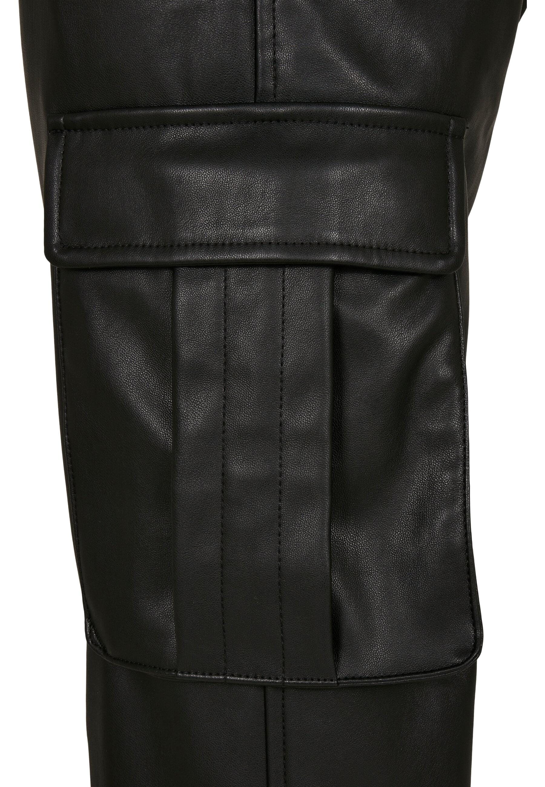 URBAN CLASSICS Cargohose »Urban Classics Damen Ladies Faux Leather Cargo Pants«, (1 tlg.)