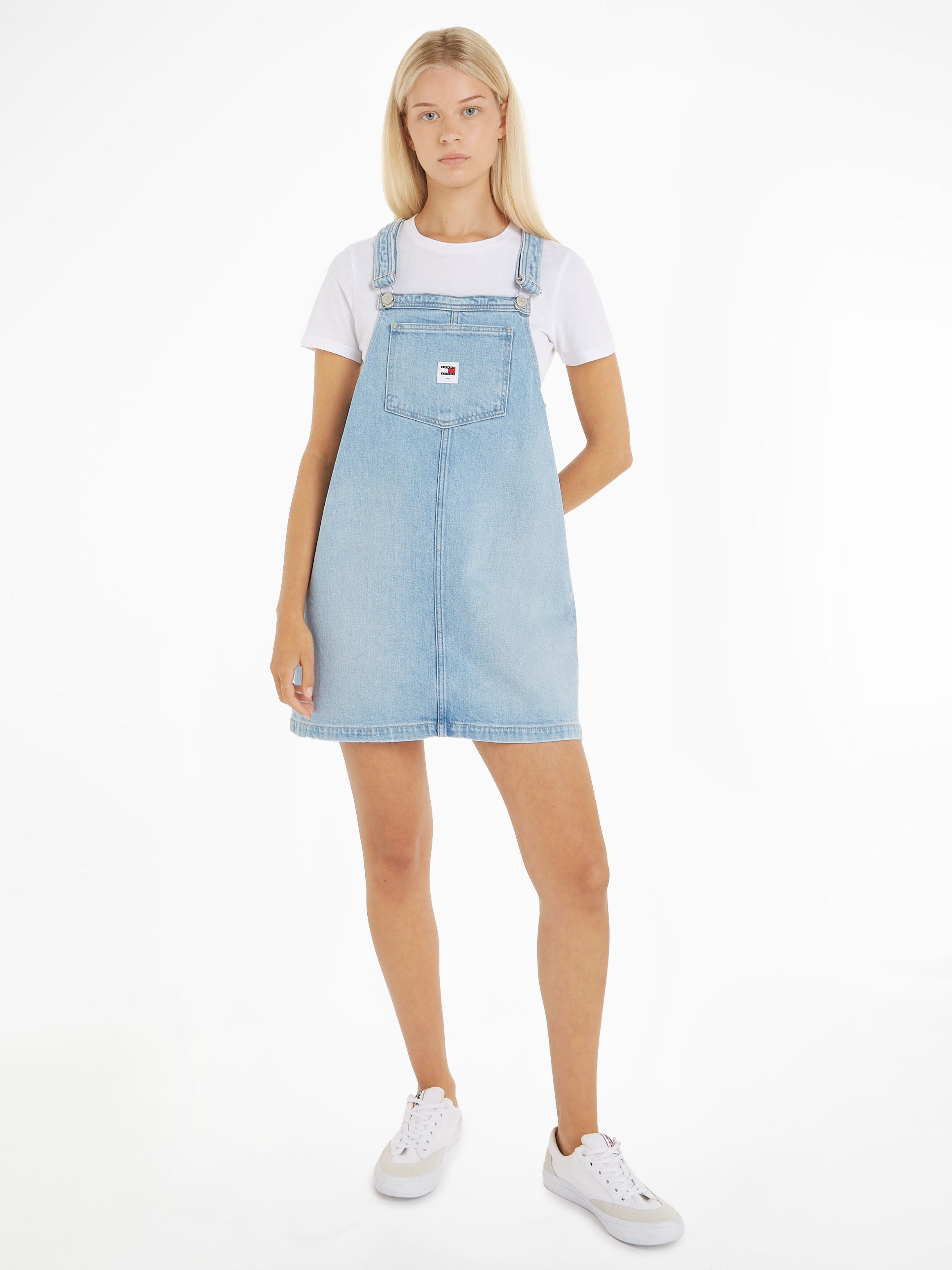 Tommy Jeans Jeanskleid »PINAFORE DRESS BH6110«, mit Taschen