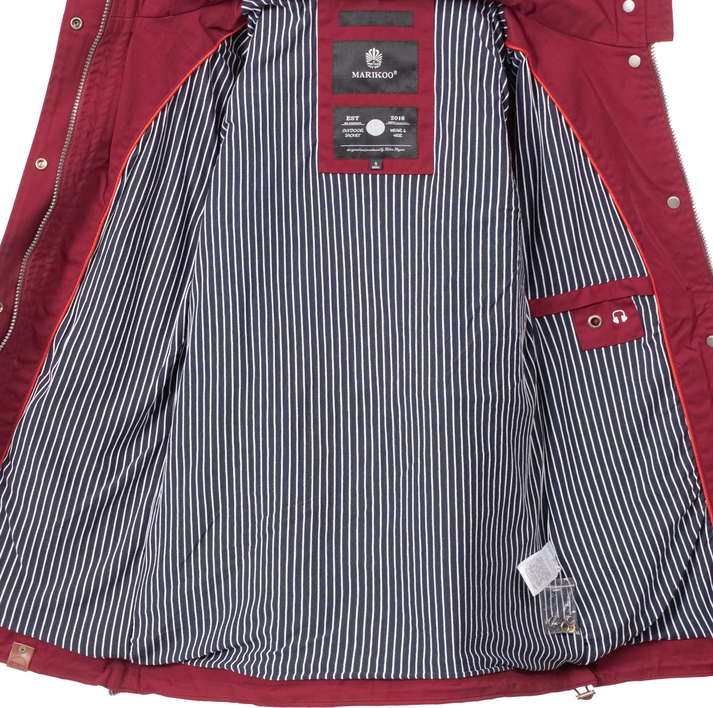 Outdoorjacke mit | Baumwoll Marikoo Übergangsjacke großer bestellen mit Kapuze, modische für »Nyokoo«, BAUR Kapuze