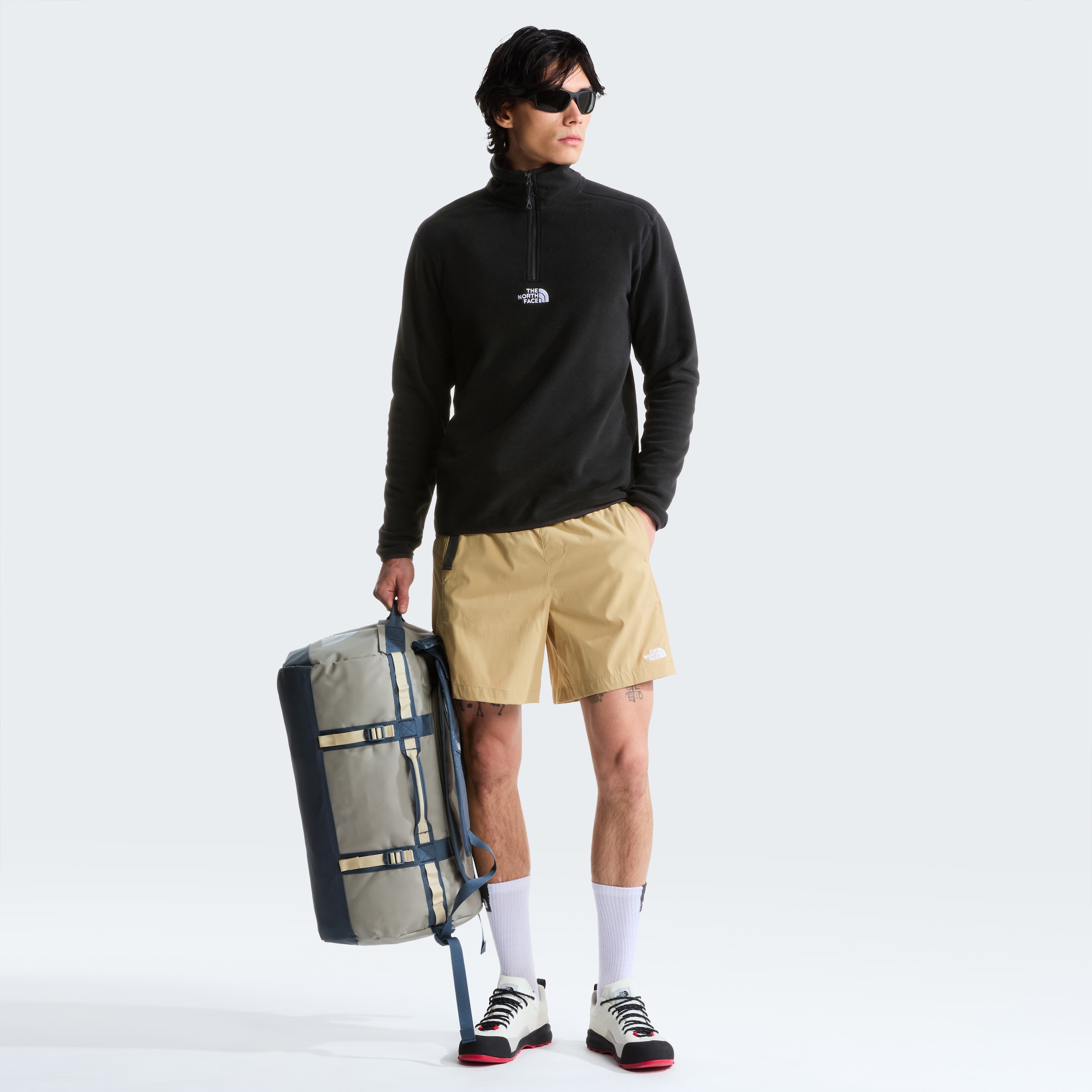 The North Face Fleecepullover »M GLACIER 1/4 ZIP - EMBROIDERED LOGO«, mit 1/4-Zip-Design, atmungsaktiv, schnell trocknend, wasserabweisend
