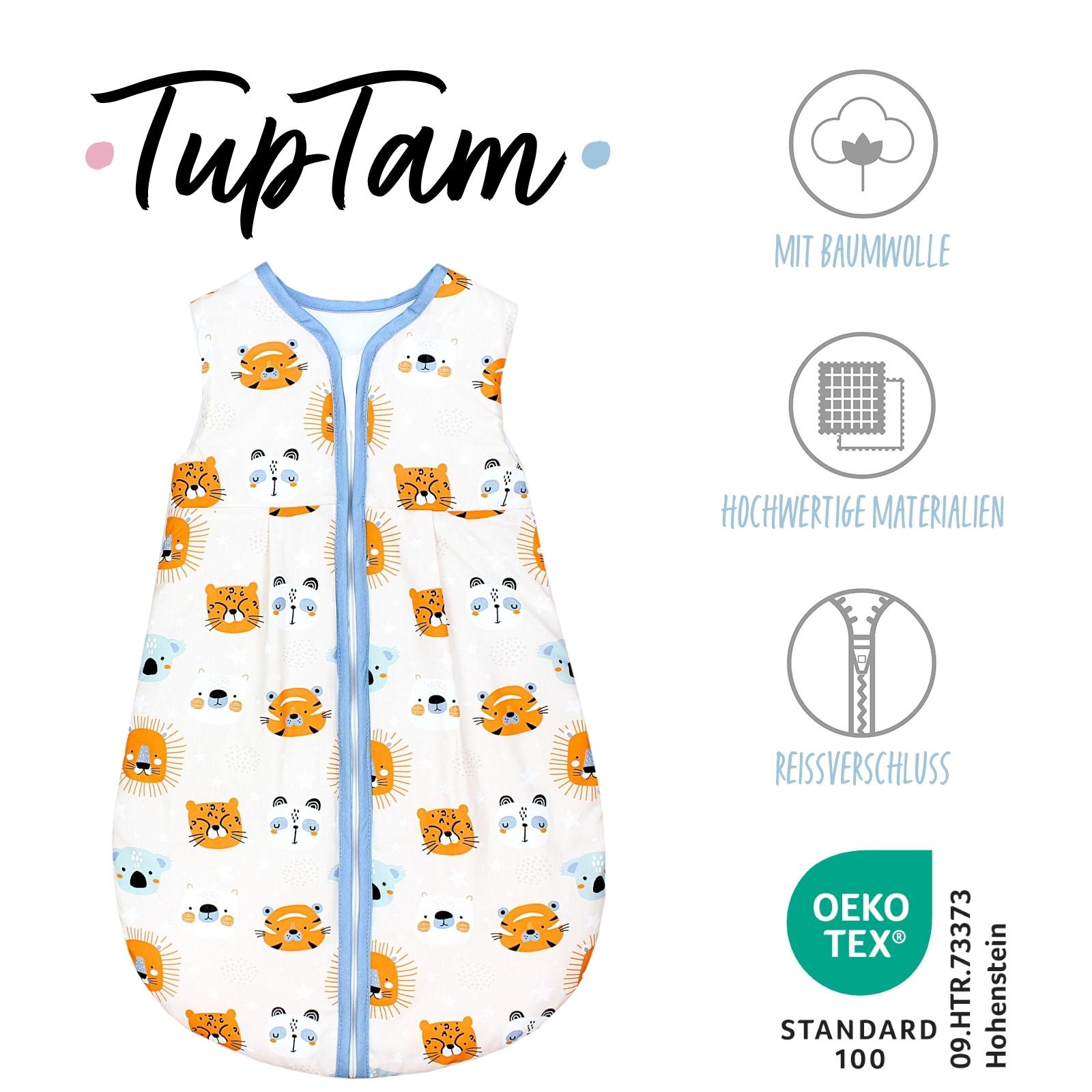 TupTam Babyschlafsack »Kugelschlafsack Baby Ganzjahres Schlafsack Ärmellos Wattiert«