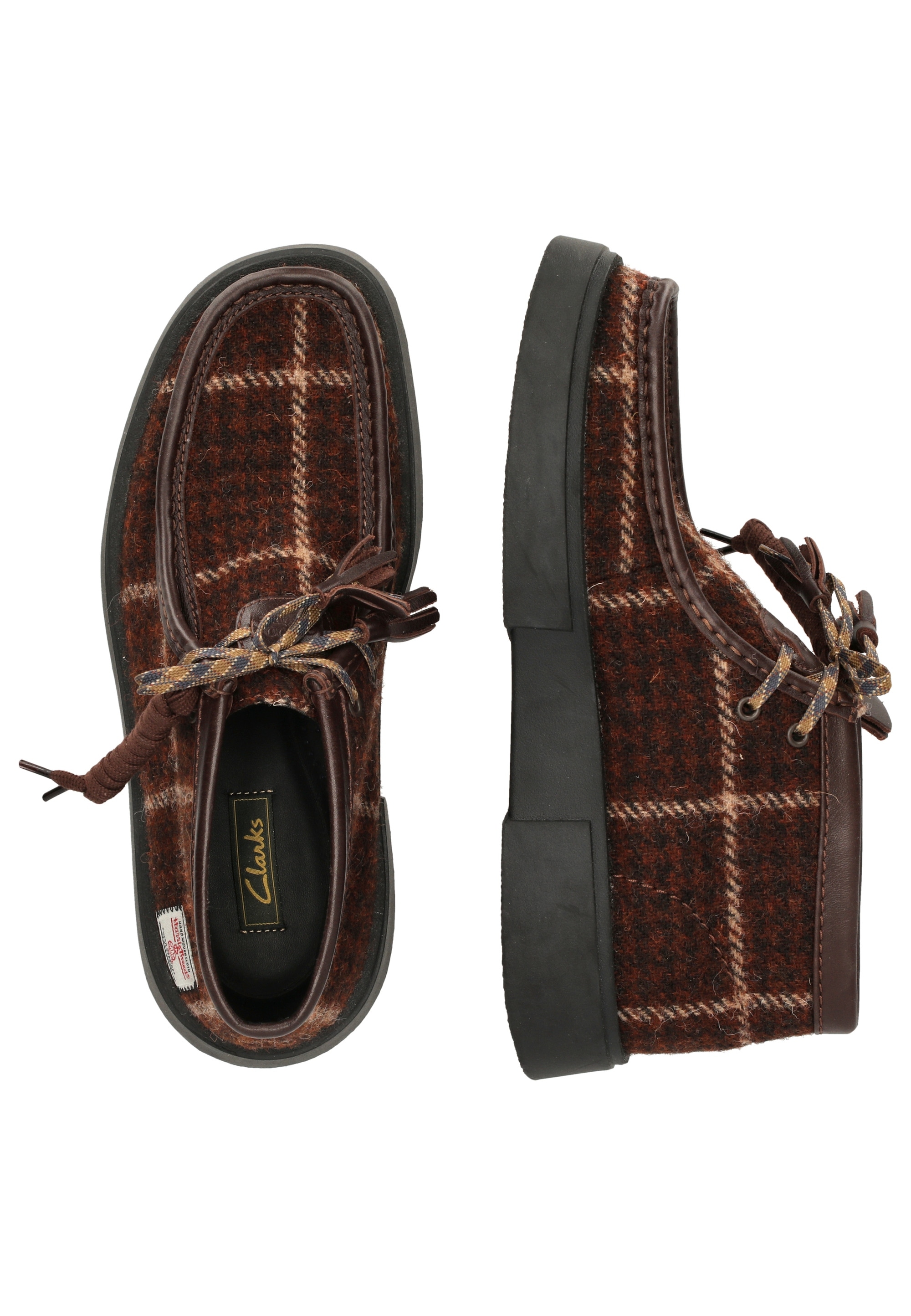 Clarks Schnürschuh »Torview«, mit handgefertigtem Harris-Tweed