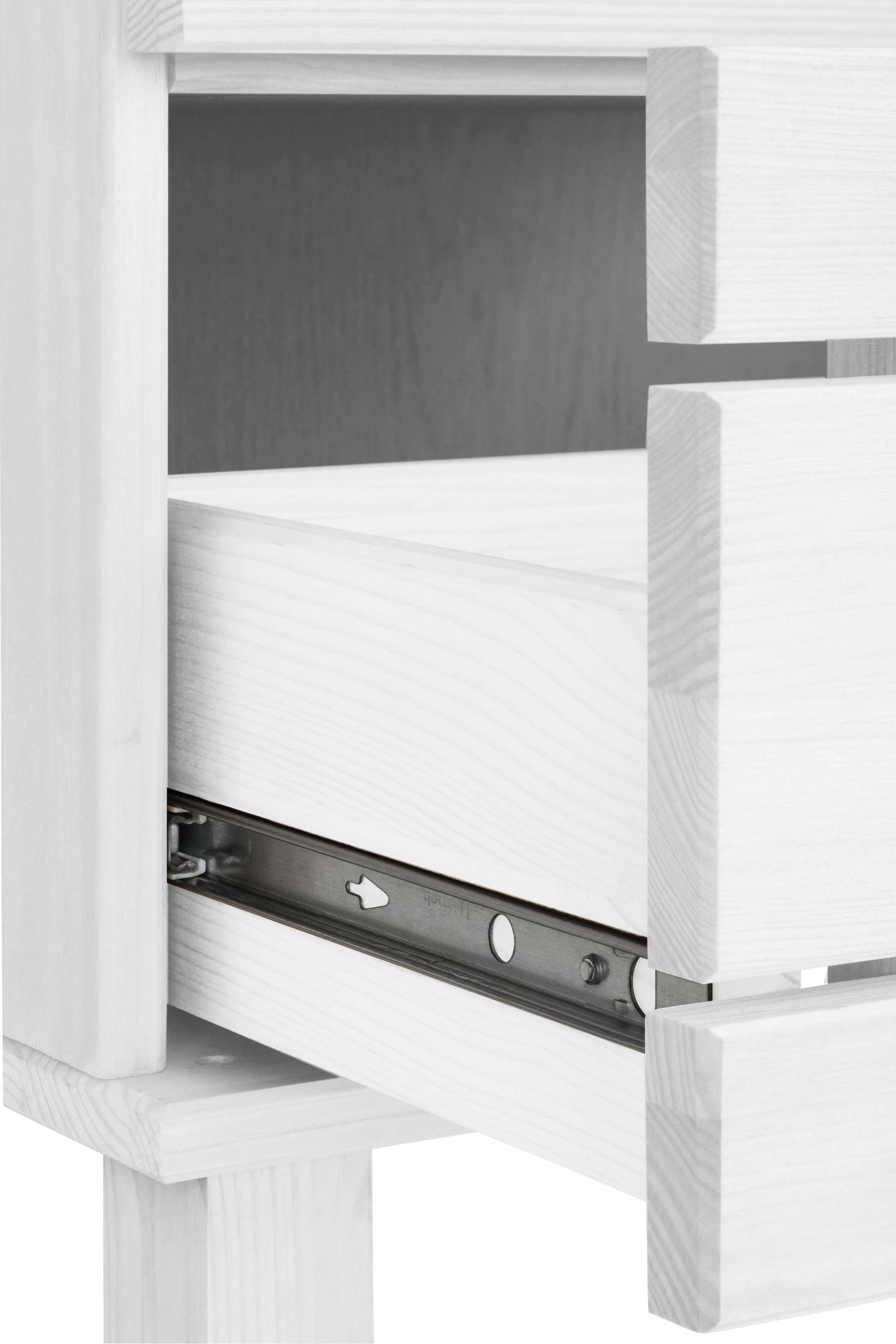 Home affaire Waschbeckenunterschrank »JOSIE«, Breite 60, aus Massivholz, Metallgriffe, 1 Schublade & 2 Türen