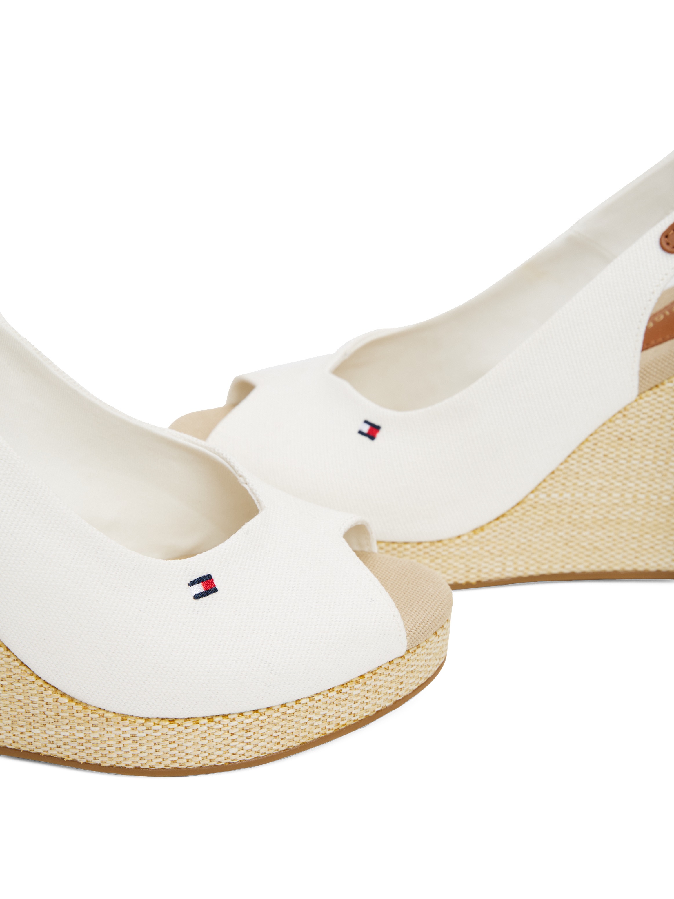 Thumbnail - Tommy Hilfiger High-Heel-Sandalette "FLAG HIGH WEDGE ESPAD SLINGBACK", Sommerschuh, Partyschuh, Keilsandalette, in schma...