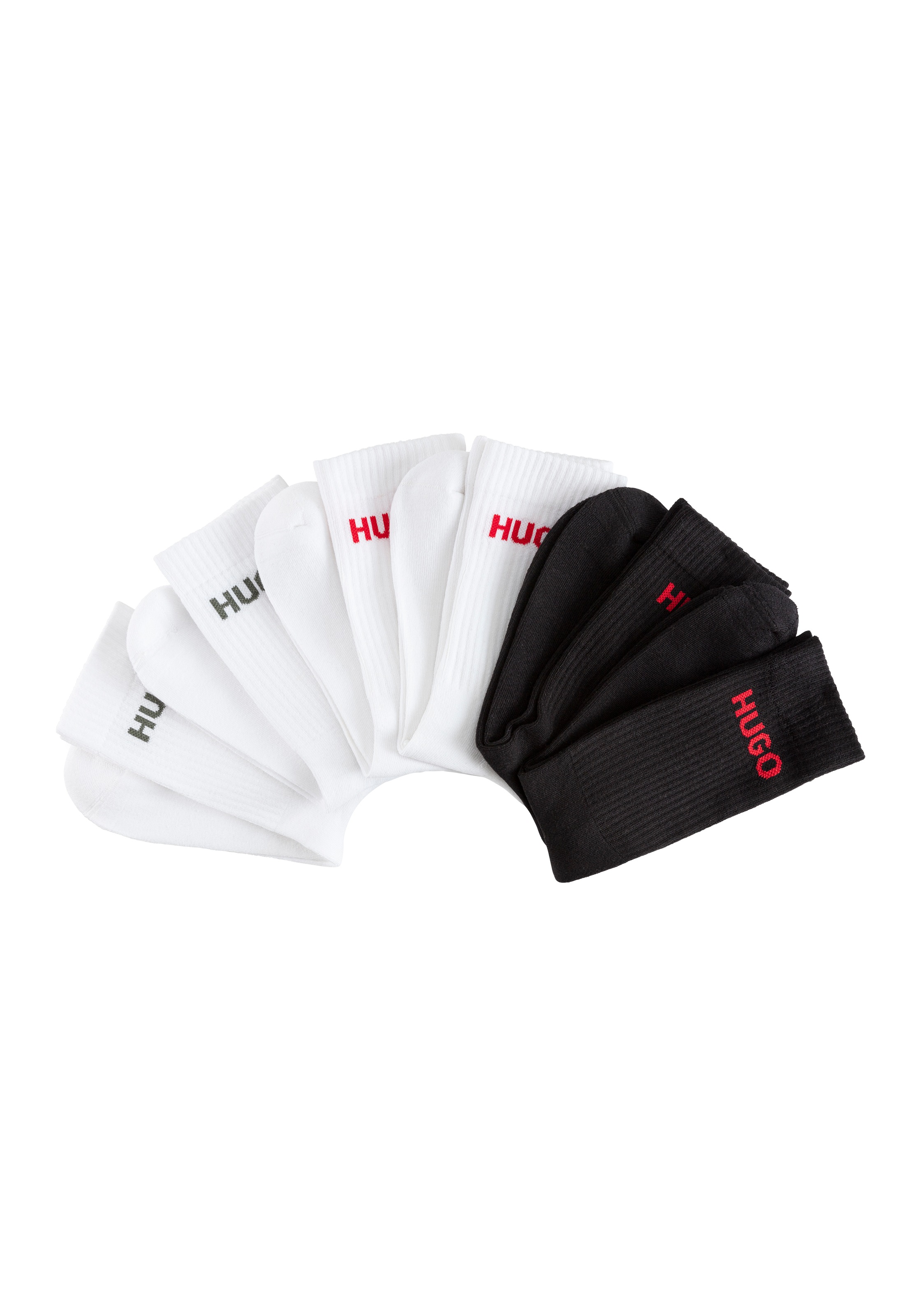 HUGO Underwear Socken "6P QS RIB LOGO CC" Packung, 6er Pack, 6 Paar tlg. mi günstig online kaufen
