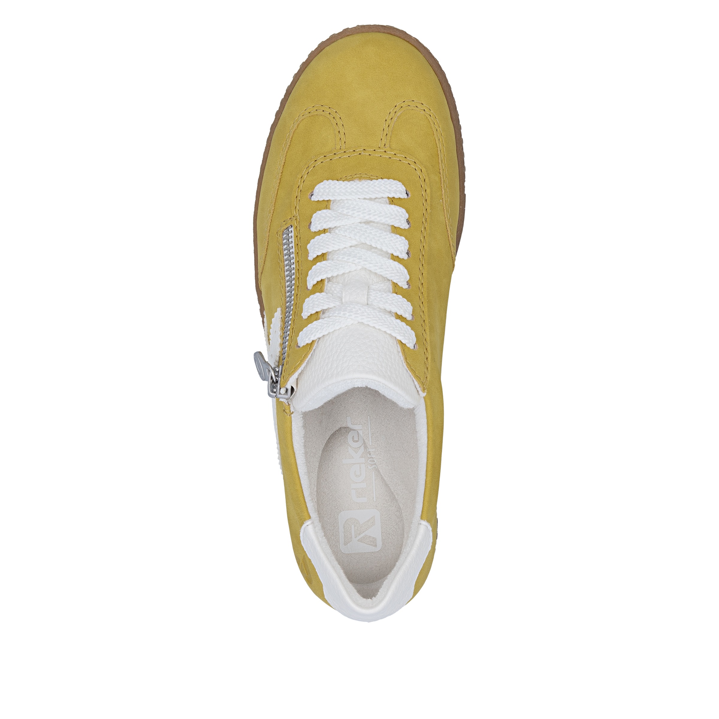 Rieker Women's Sneaker Mustard White 40 8