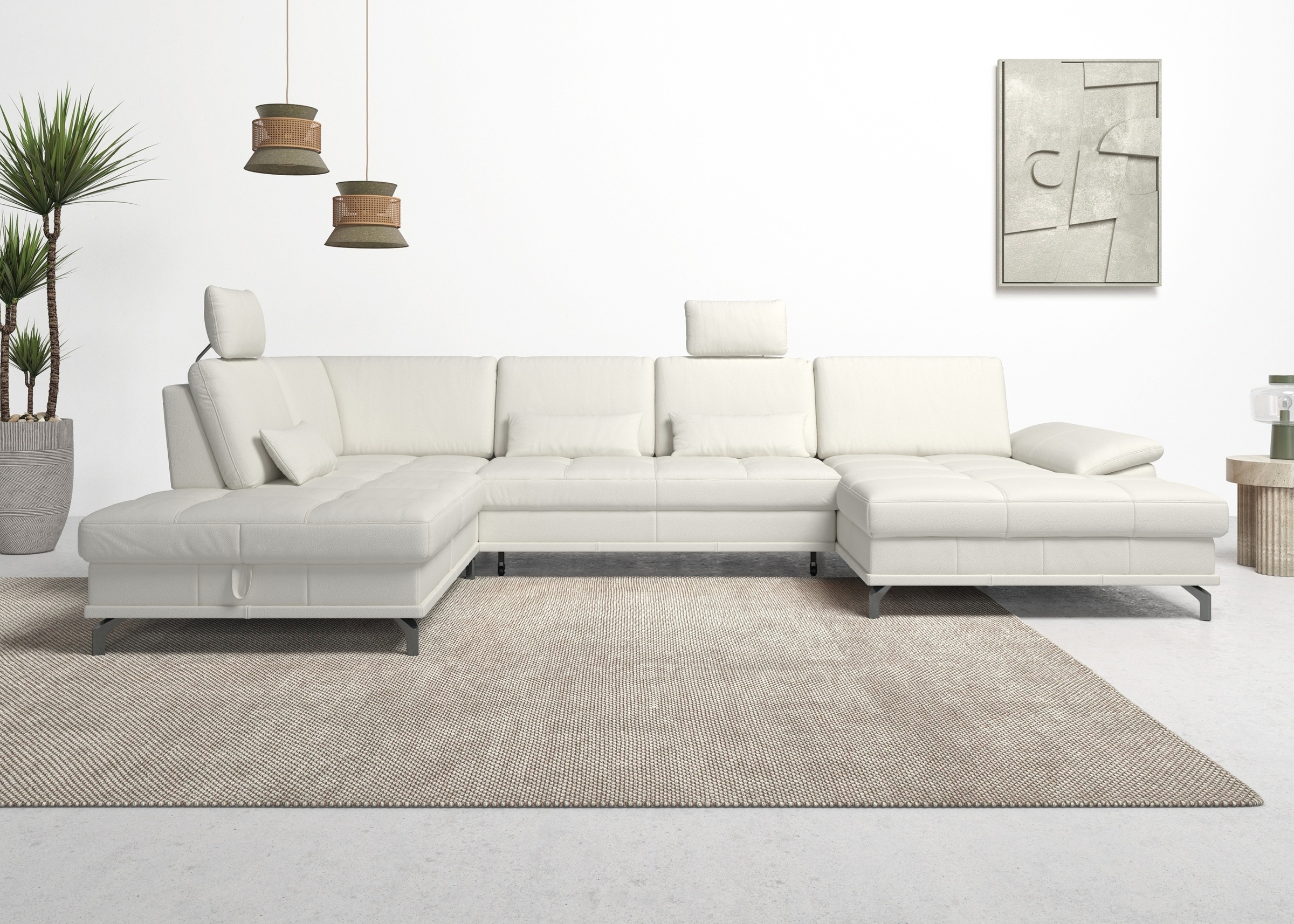 OTTO home Wohnlandschaft "Costello U-Form, B: 363 cm mit Sitztiefen-, Armte günstig online kaufen