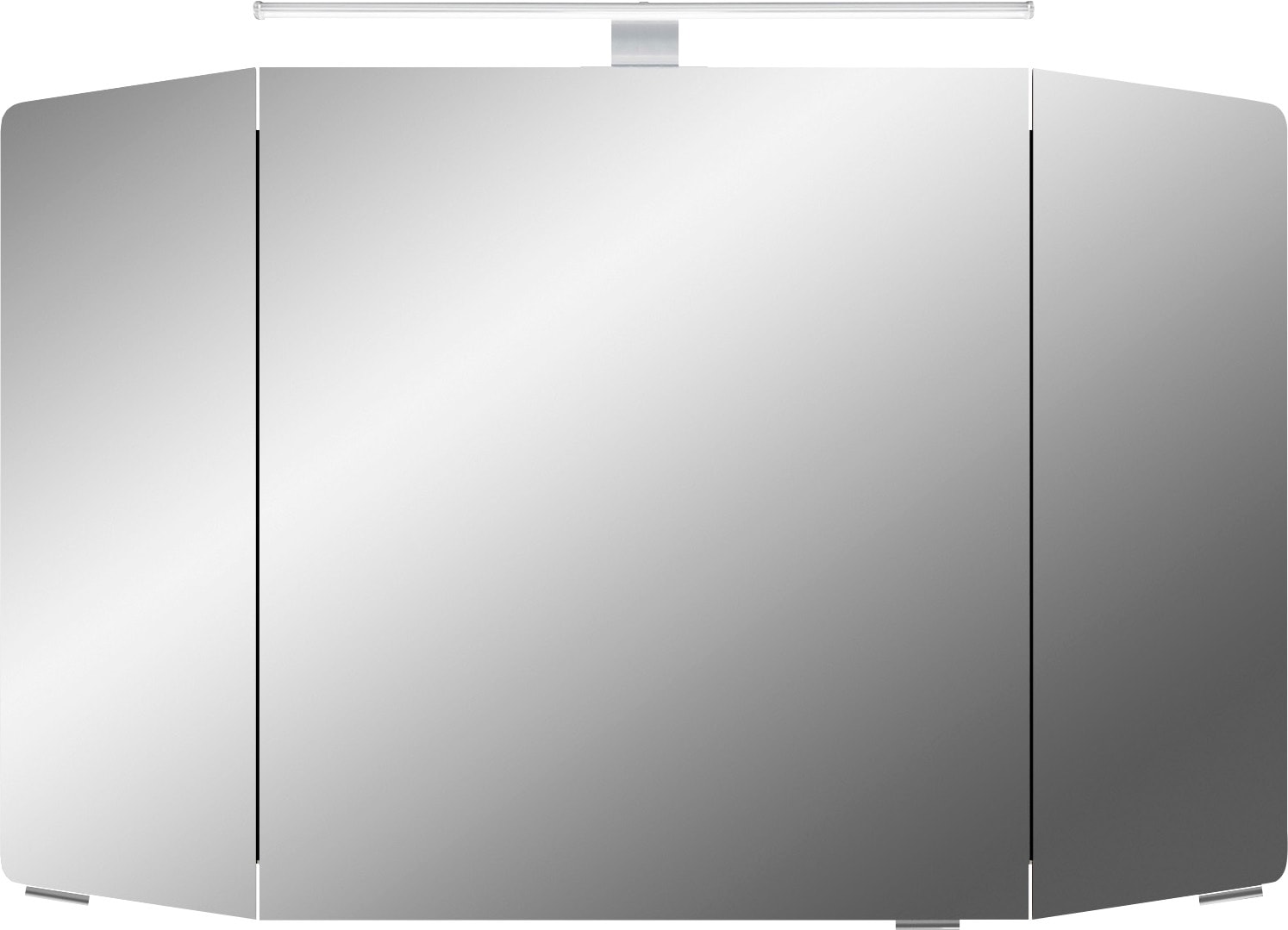 Saphir Badmöbel-Set »Cassca Sprint 3-teilig Mineralmarmor-Waschtisch mit LED-Spiegelschrank«, (4 St.), mit Unterschrank, 4 Türen, 3 Schubladen, inkl. Türdämpfer