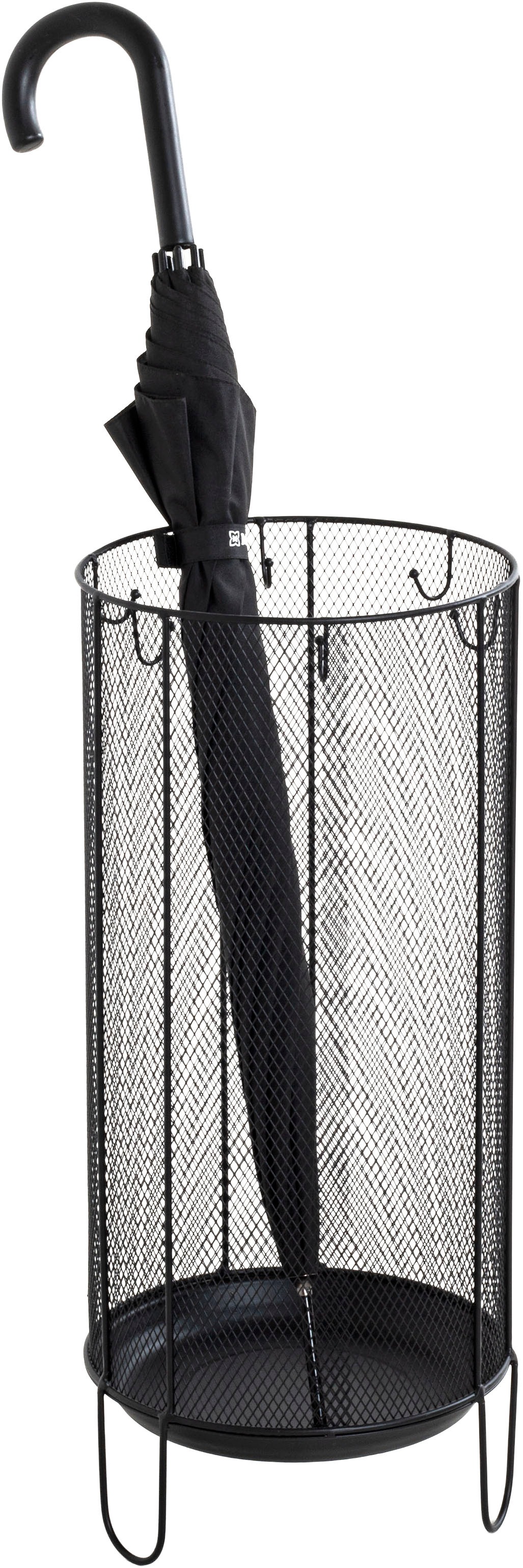 HAKU Schirmständer »Regenschirmständer, Schirmkorb« zylindrisch - aus Metall Schwarz - Ø/H 26/48 cm