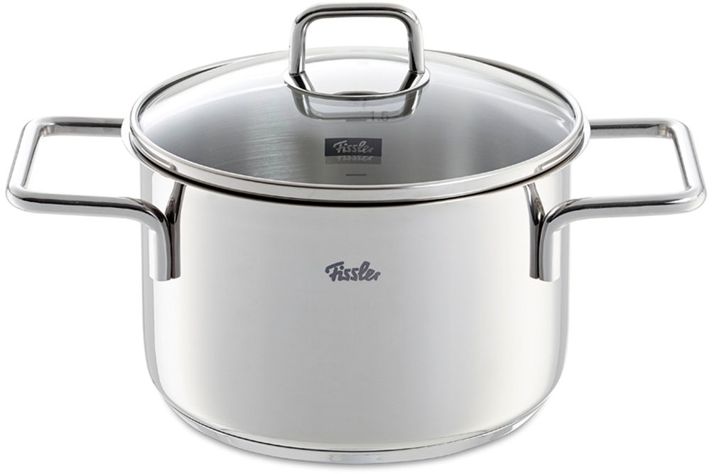 Fissler Topf-Set »LumiTherm« Set, 3 Kochtöpfe, 1 Bratentopf, 1 Stielkasserolle, 9 tlg. Edelstahl 18/10