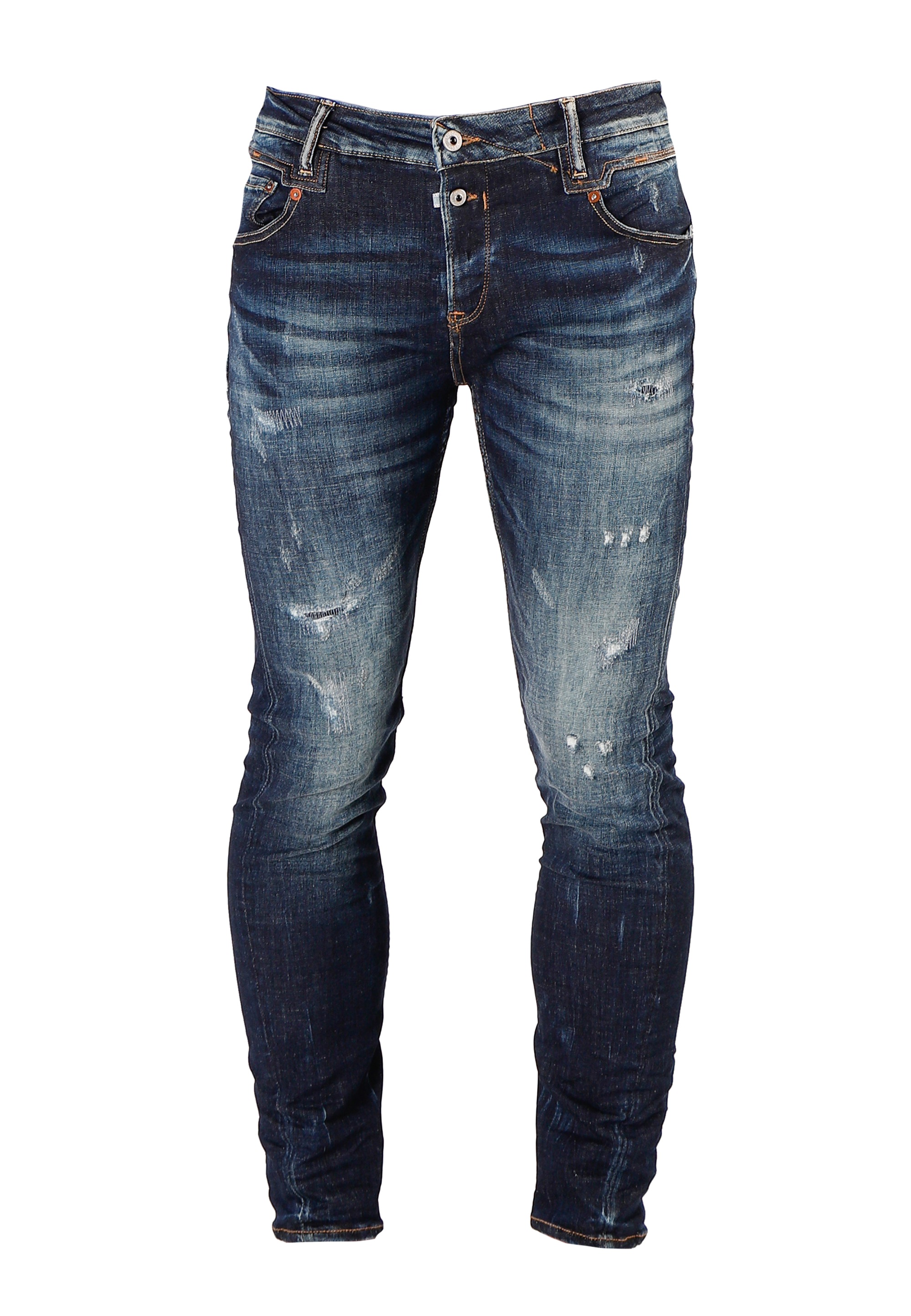 Le Temps Des Cerises Slim-fit-Jeans, in modischem Used-Look