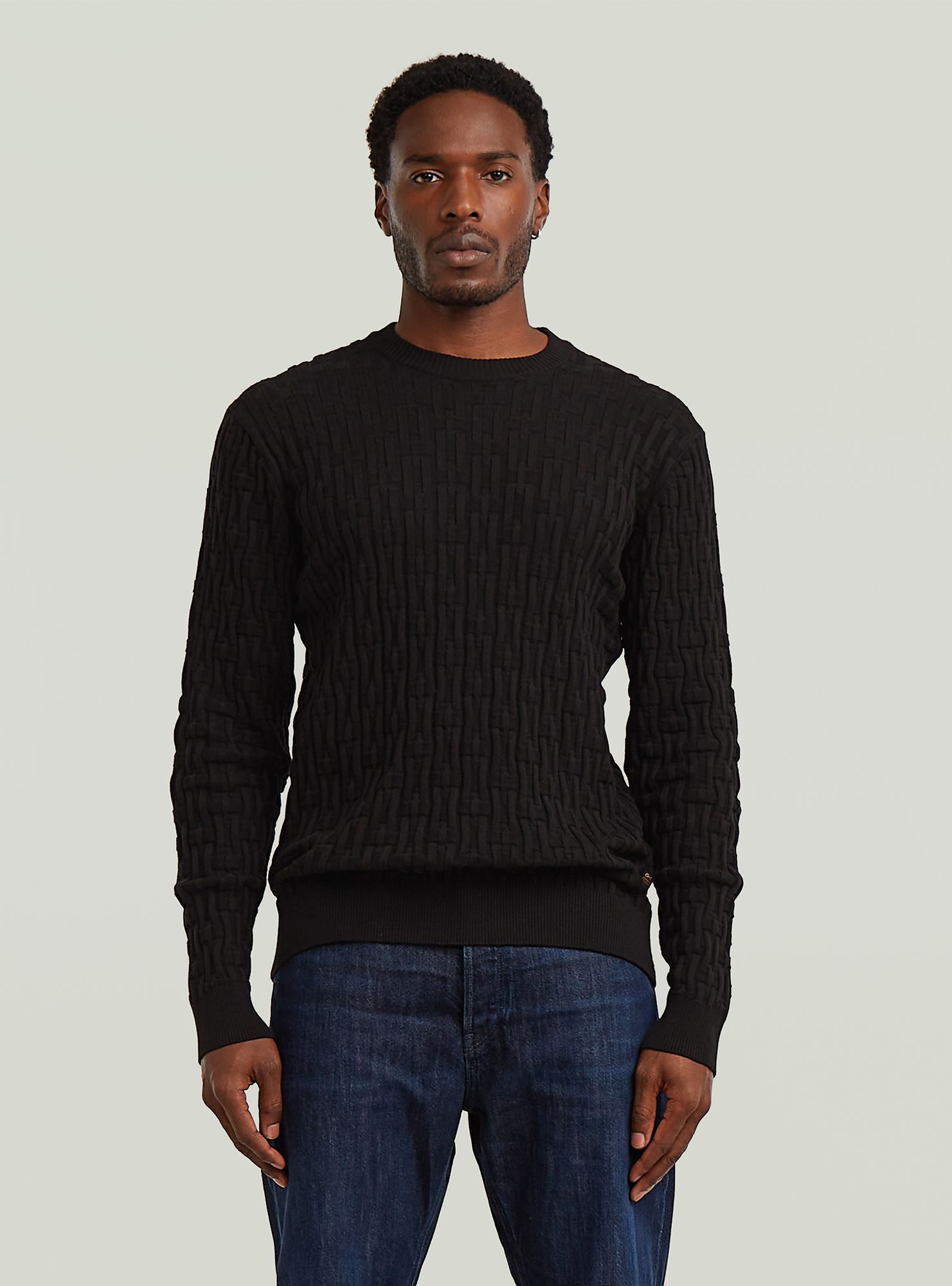 G-STAR Longpullover "Strick mit Kettenstruktur"