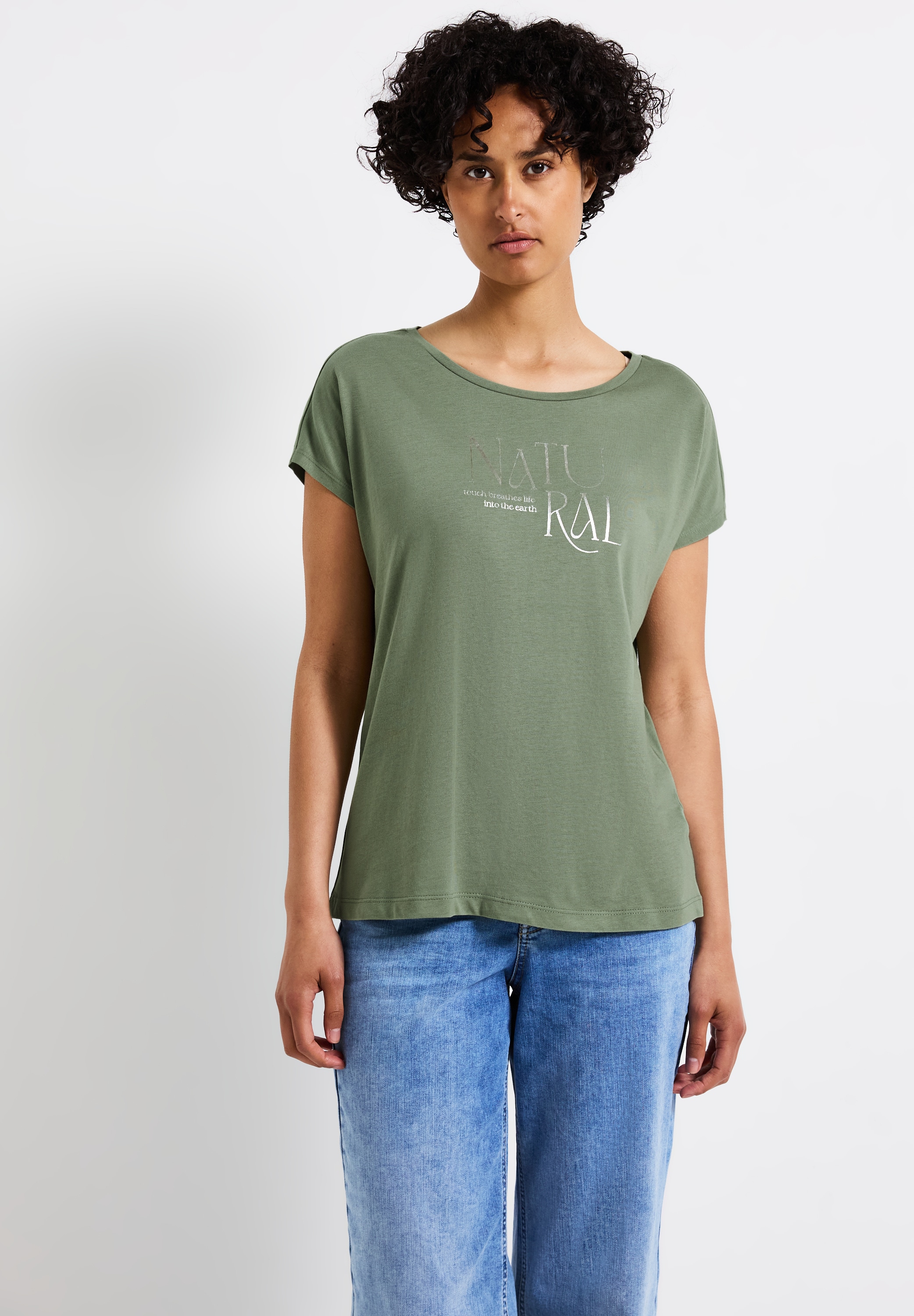 STREET ONE T-Shirt, mit Materialmix günstig online kaufen