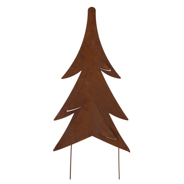 my home Dekobaum »Tanne, Weihnachtsdeko aussen«, Gartenstecker aus Metall,  mit rostiger Oberfläche, Höhe ca. 100 cm bestellen | BAUR