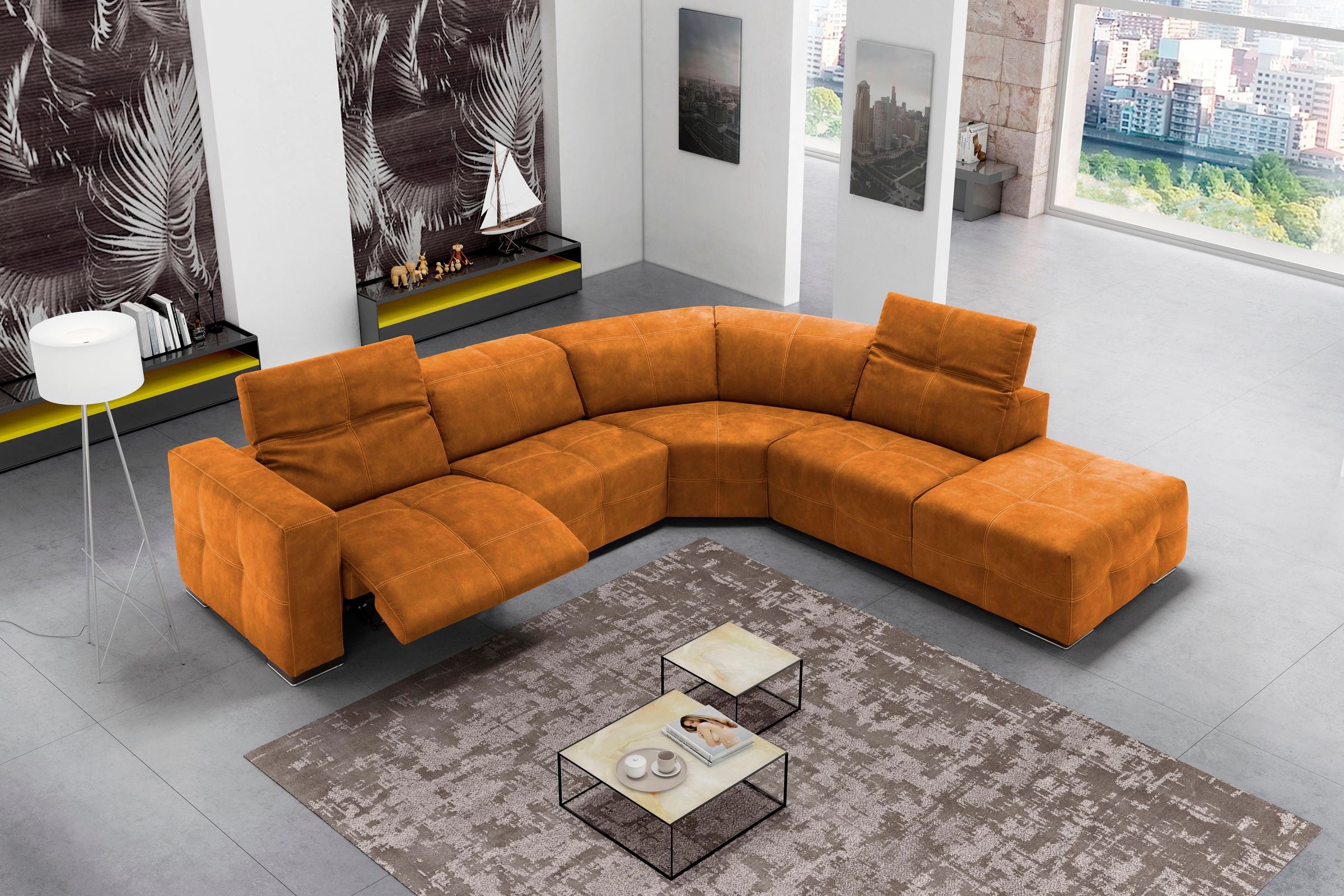 Egoitaliano Ecksofa "Sauvanne", wahlweise mit elektrischer Relaxfunktion, K günstig online kaufen