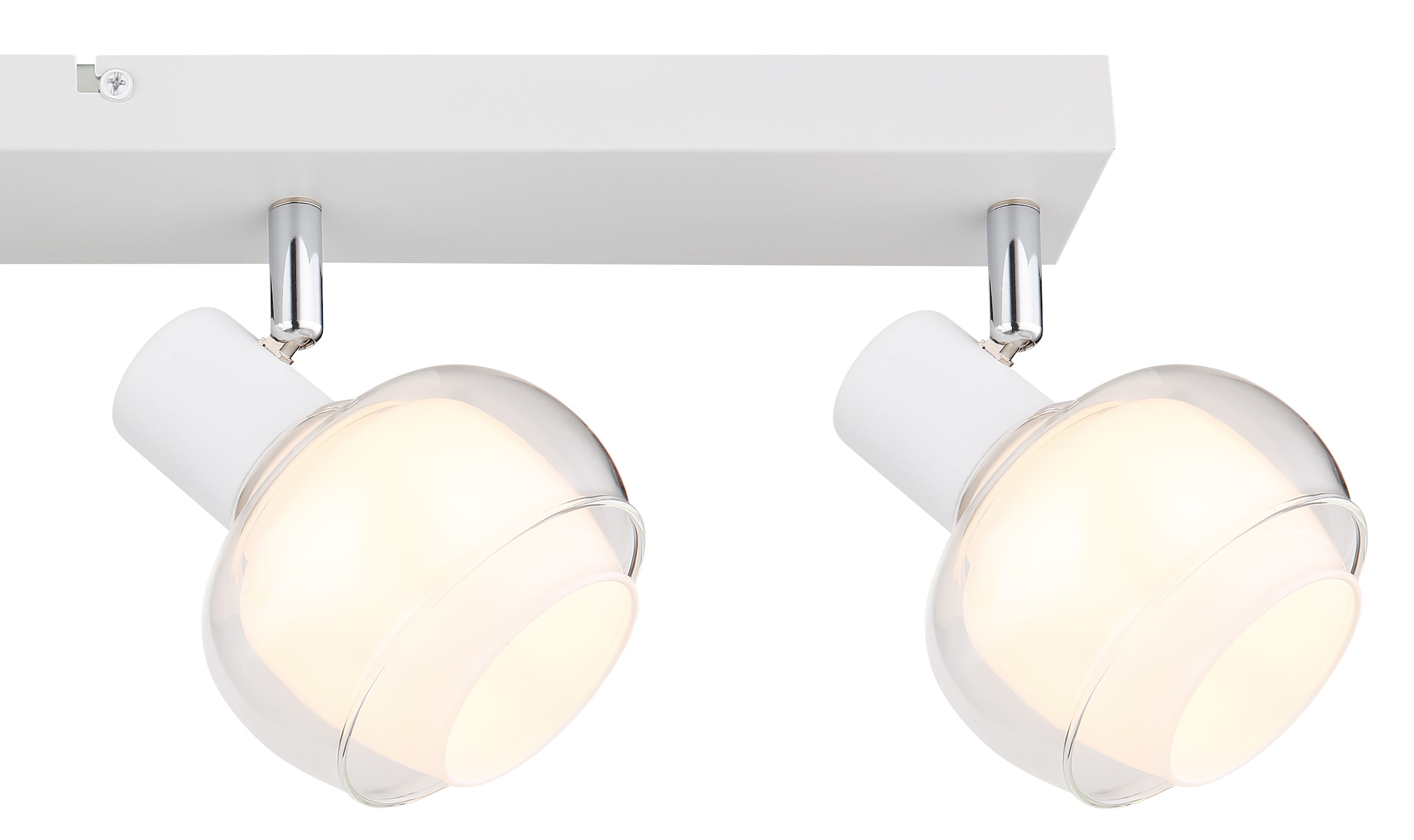 GLOBO LIGHTING Deckenstrahler »TOKKI«, Leuchtmittel E14 | ohne Leuchtmittel, Deckenspot/weiß/Glas klar/Glas opal/Flur/Wohnzimmer