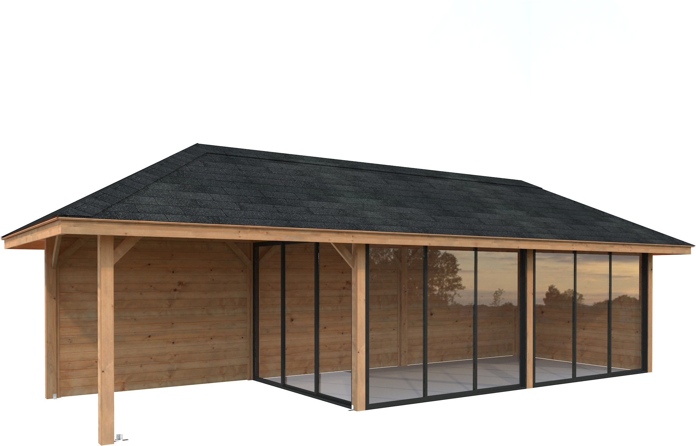 Palmako Gartenhaus "Bianca 24,9 m², Set 217 Slide"