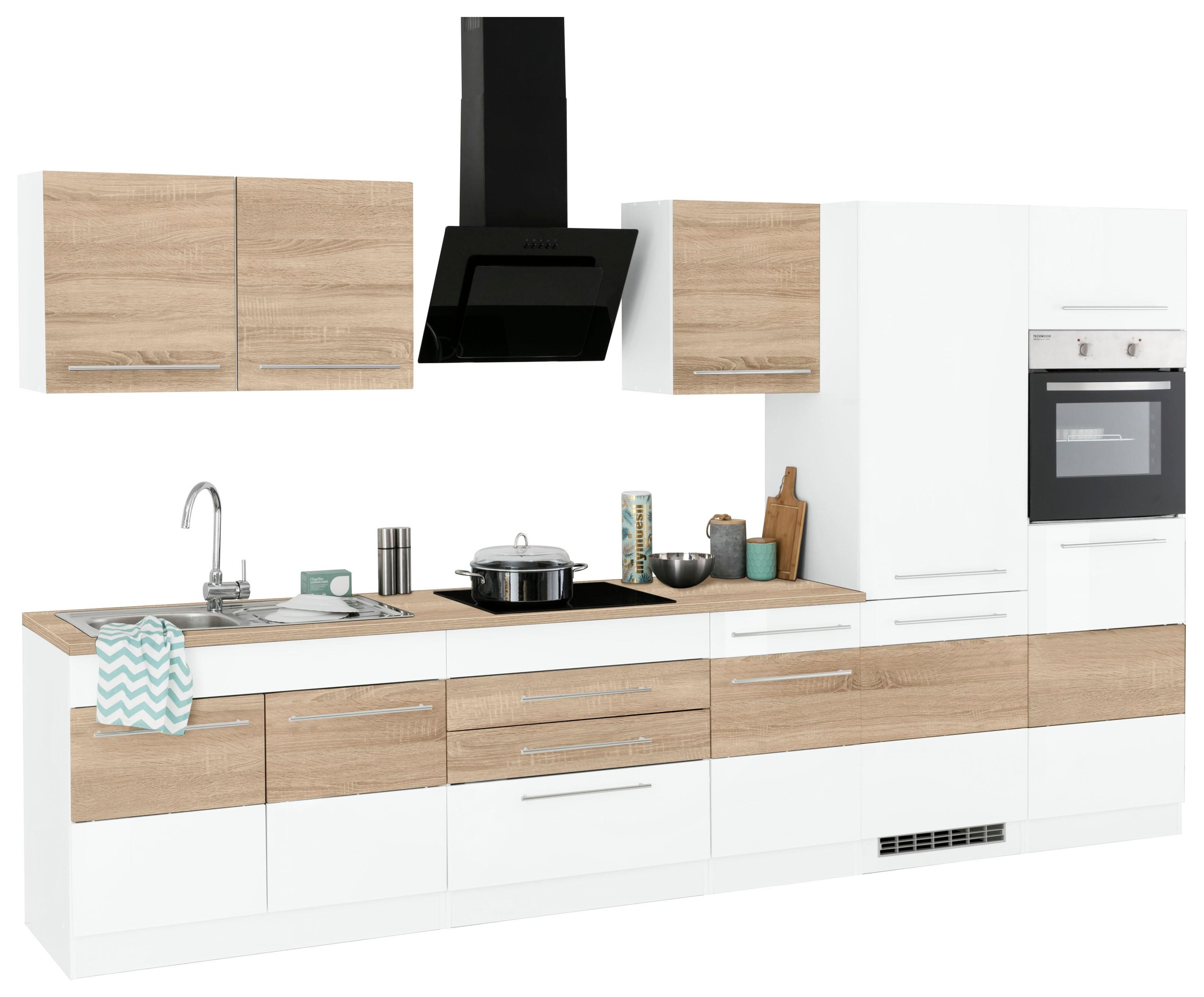 Thumbnail - KOCHSTATION Küchenzeile "KS-Trient" Breite 350 cm, wahlweise mit E-Geräten, mit Arbeitsplatte