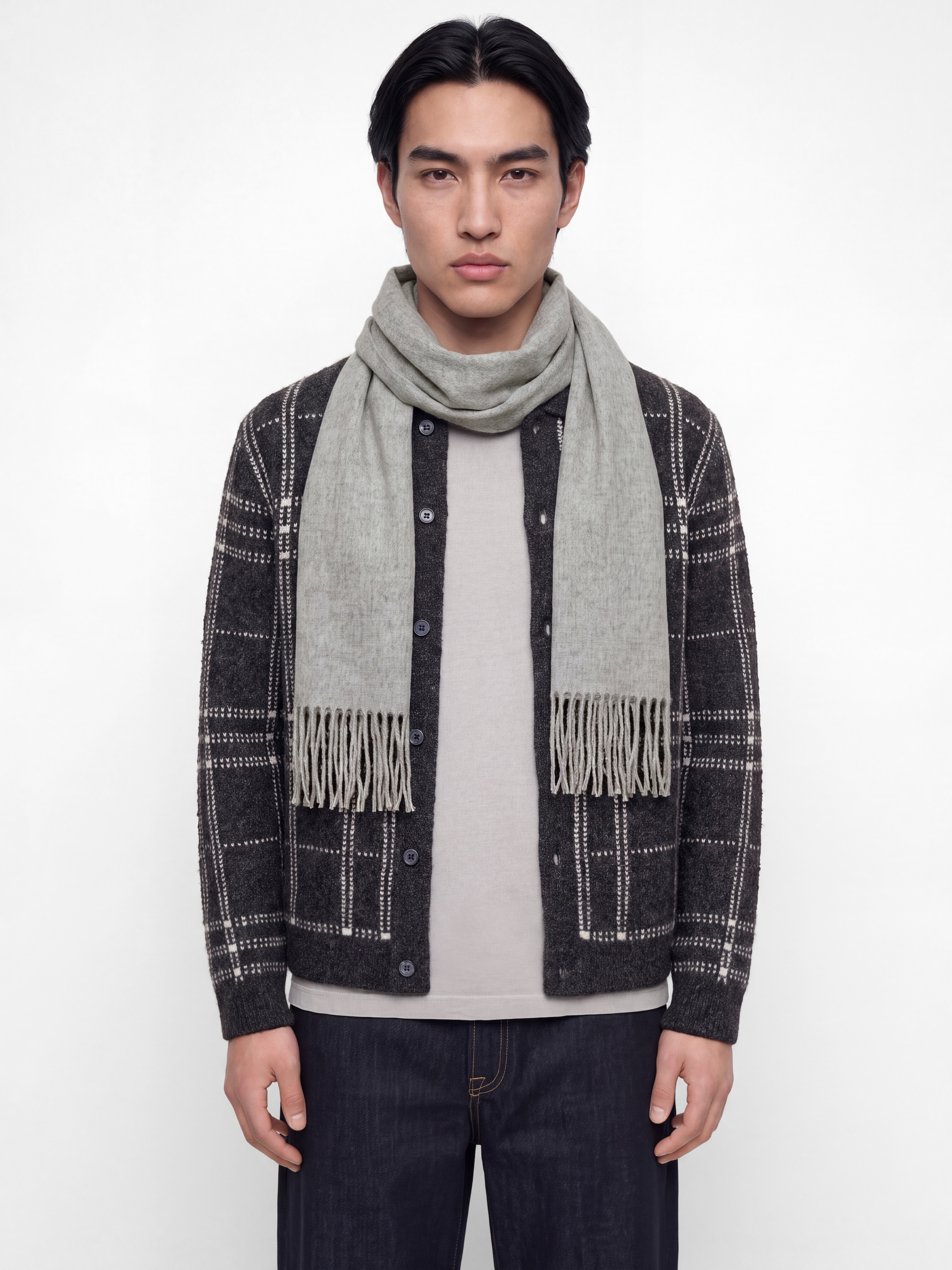 Jack & Jones Schal »JACKELOWNA WOOL SCARF LN« aus reiner, weicher Wolle