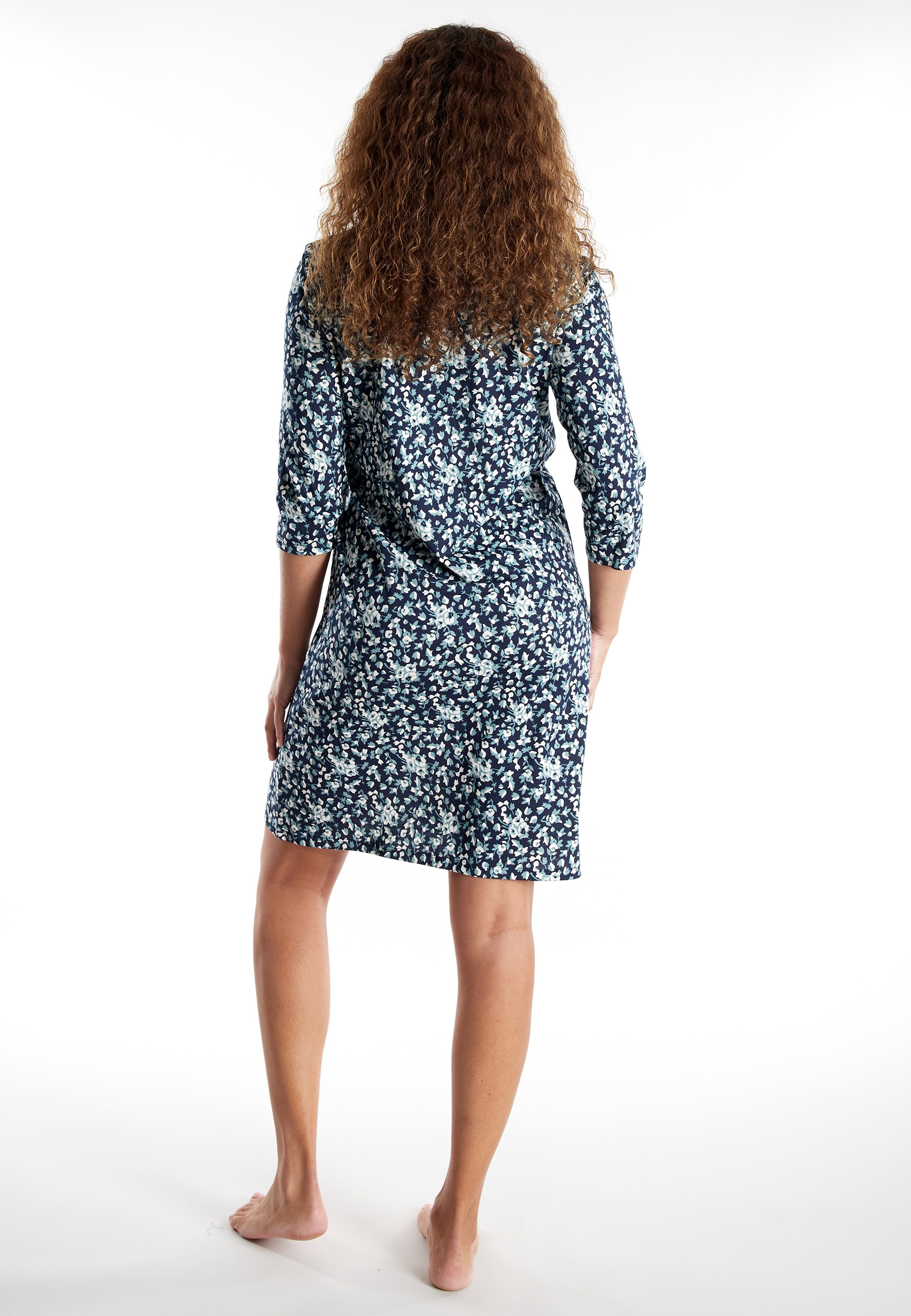 Thumbnail - GÖTZBURG Nachthemd "Katerini" Rundhalsausschnitt, 3/4-Arm, Baumwolle, elastisch