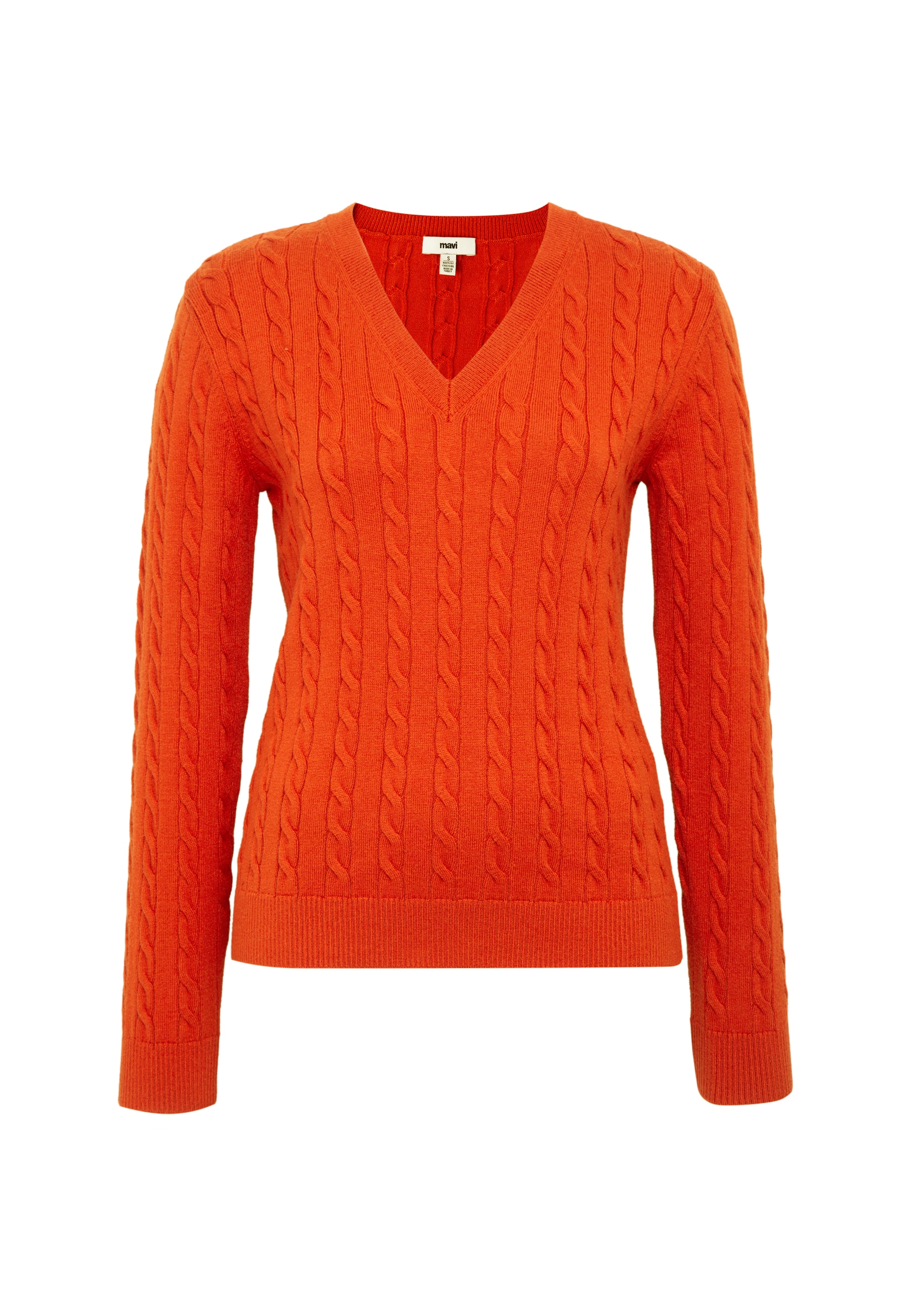 Mavi Langarmshirt »V-NECK SWEATER« Pullover Feinstrick