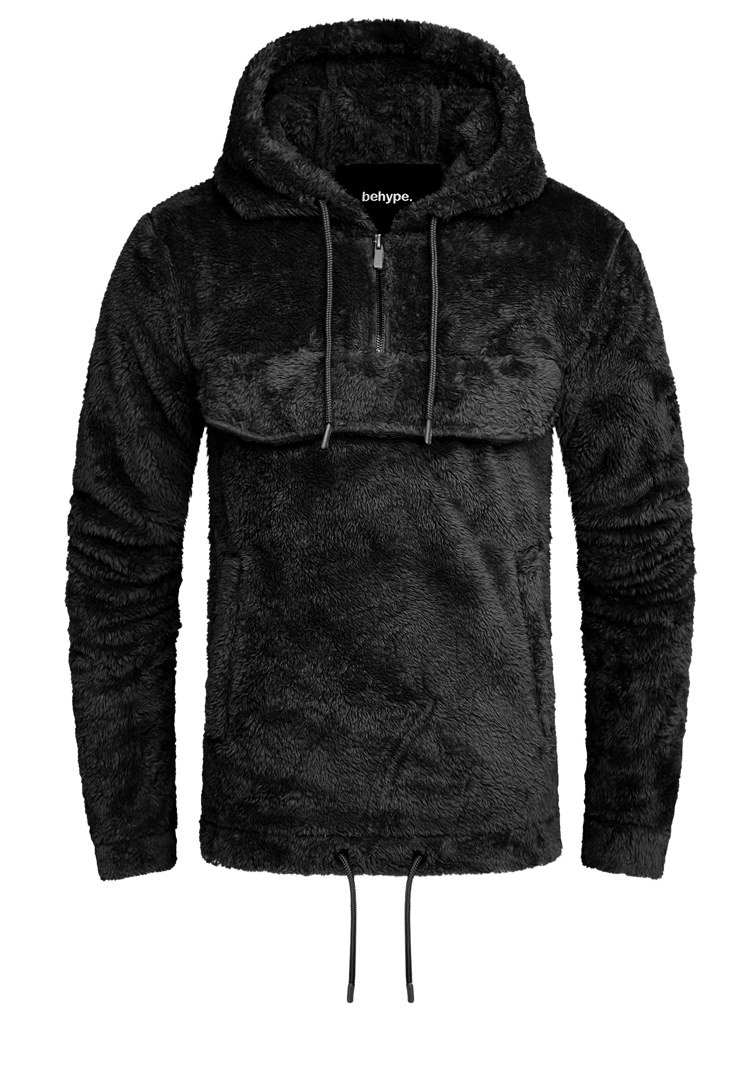 behype Fleeceshirt »POCKET«, aus weichem Teddyfleece