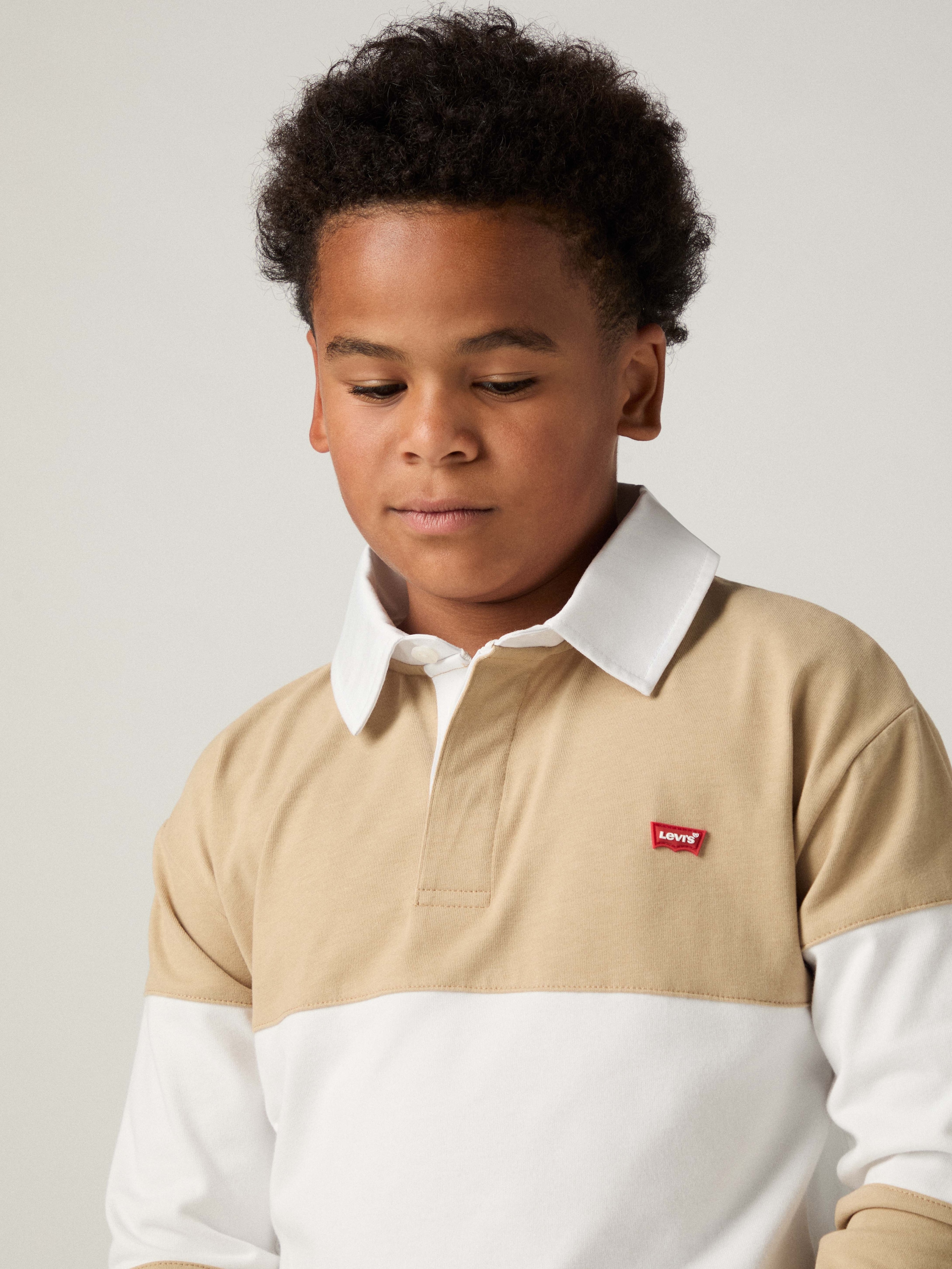 Levi's® Kids Langarmshirt »LVB TIMELESS RUGBY POLO« for Boys, mit Polokragen und Colorblocking