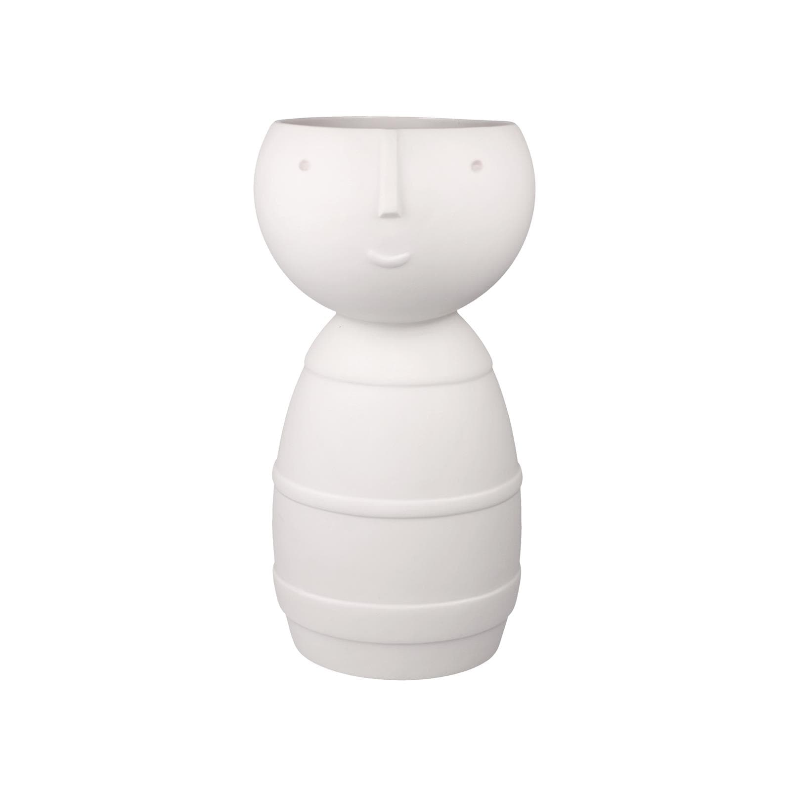 Goebel Dekovase "Vase "Klaus" Studio 8 Vultus 30 cm weiß" Abwischbar