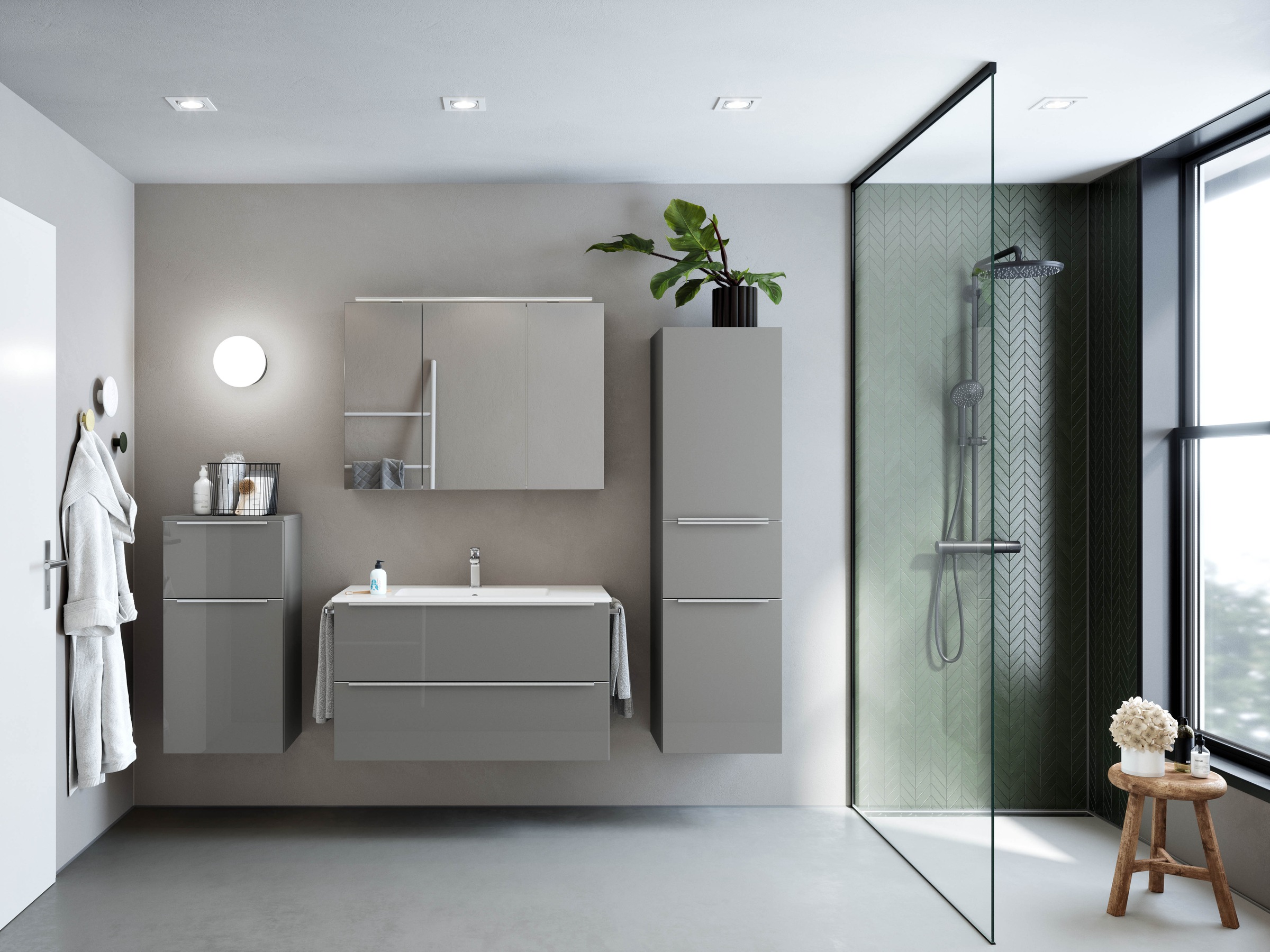 nobilia Badmöbel-Set "Levere" vormontiert, mit Soft-Close, 4 Stk. tlg. günstig online kaufen