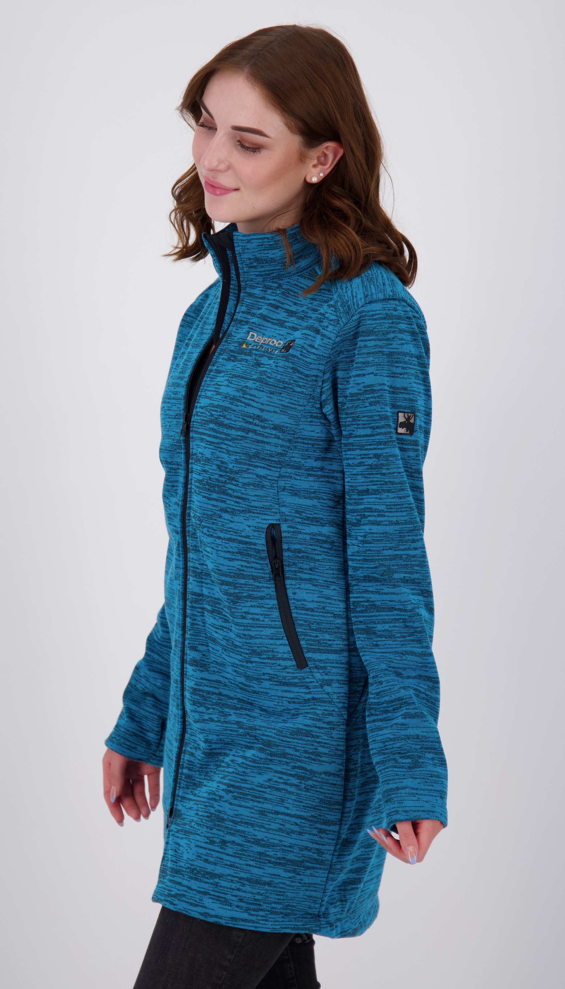 DEPROC Active Strickfleecejacke »ELMSDALE LONG WOMEN«, auch in Großen Größen erhältlich