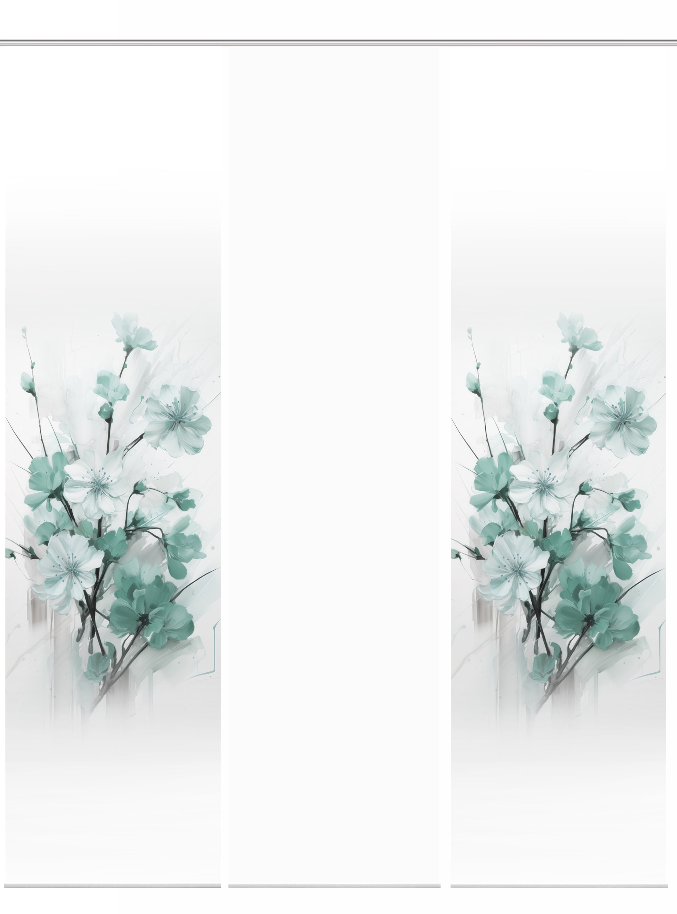 HOME WOHNIDEEN Schiebegardine »LOTUS« Paneelwagen 3 Stk. tlg. Schiebewand Seidenoptik, SET, Digitaldruck