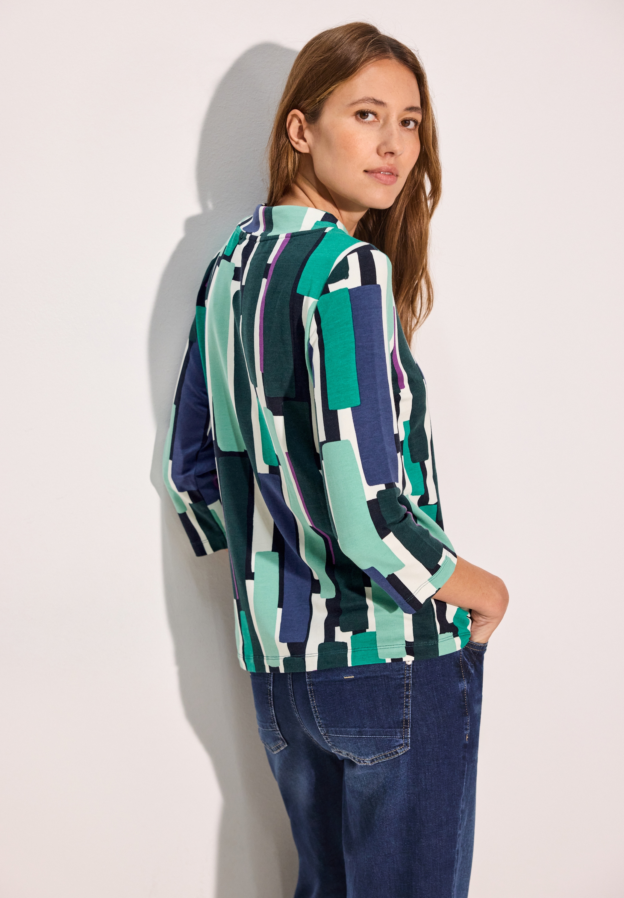 Cecil 3/4-Arm-Shirt, mit All-Over Print günstig online kaufen