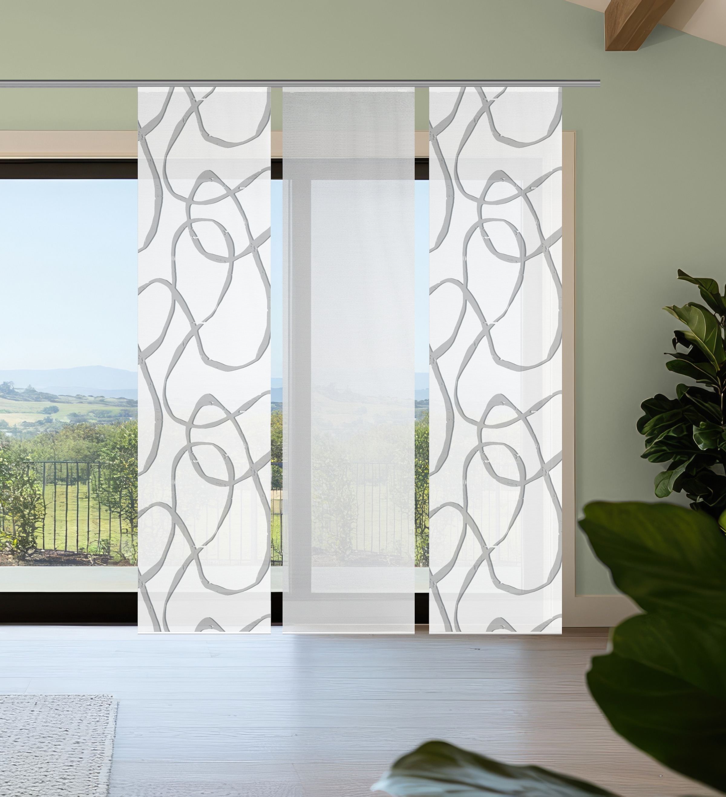 Vision S Schiebegardine "OPHELIA" Paneelwagen 3 Stk. tlg. Schiebevorhang,Ba günstig online kaufen