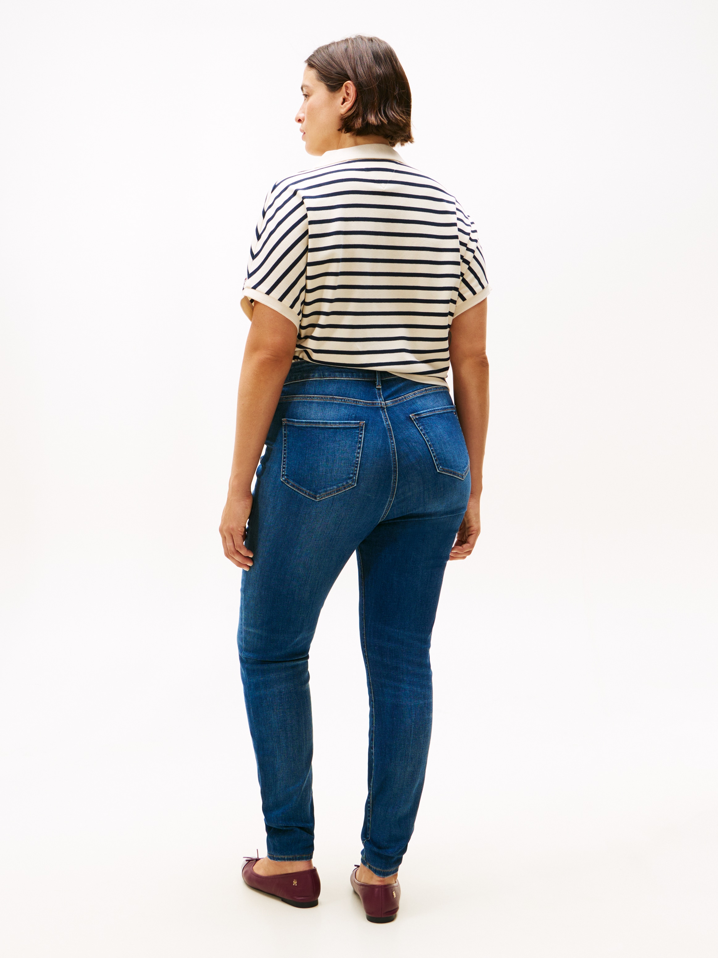 Tommy Hilfiger Curve Skinny-fit-Jeans »CRV DNM BLACK HARLEM U SKINNY HW«, in großen Größen