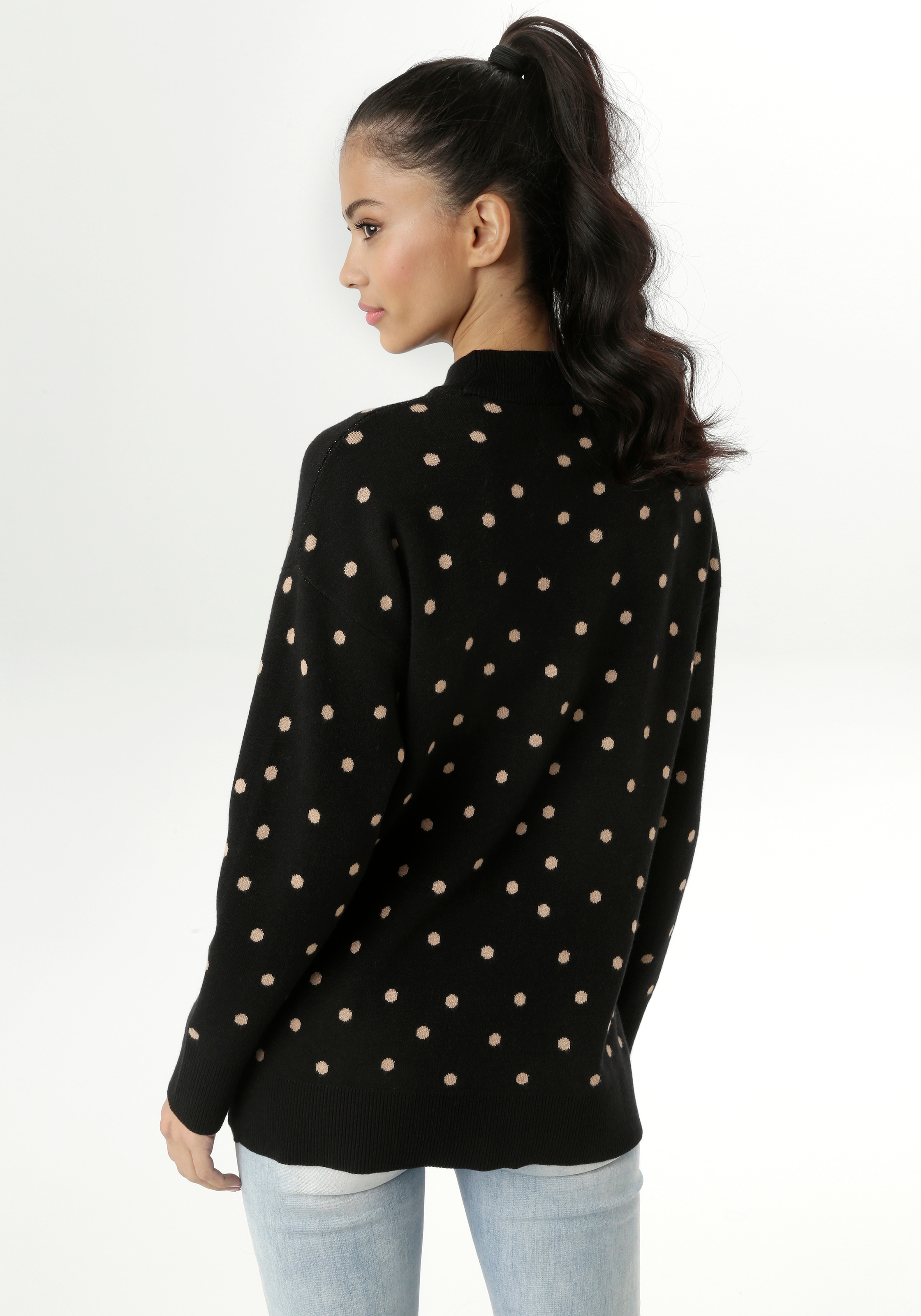 Aniston SELECTED Strickpullover, mit elegantem Jacquard-Muster - NEUE KOLLEKTION