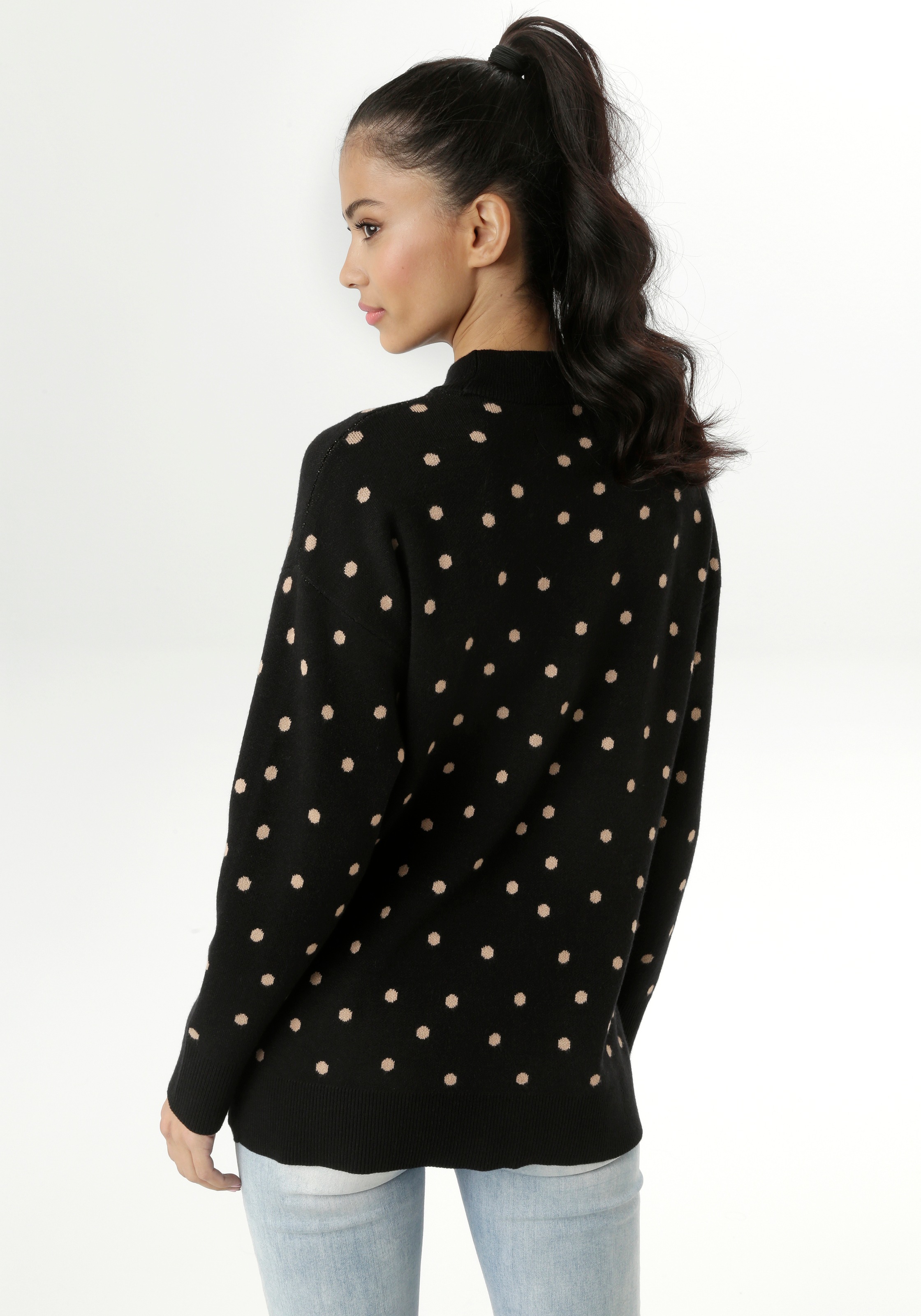 Aniston SELECTED Strickpullover, mit elegantem Jacquard-Muster - NEUE KOLLE günstig online kaufen