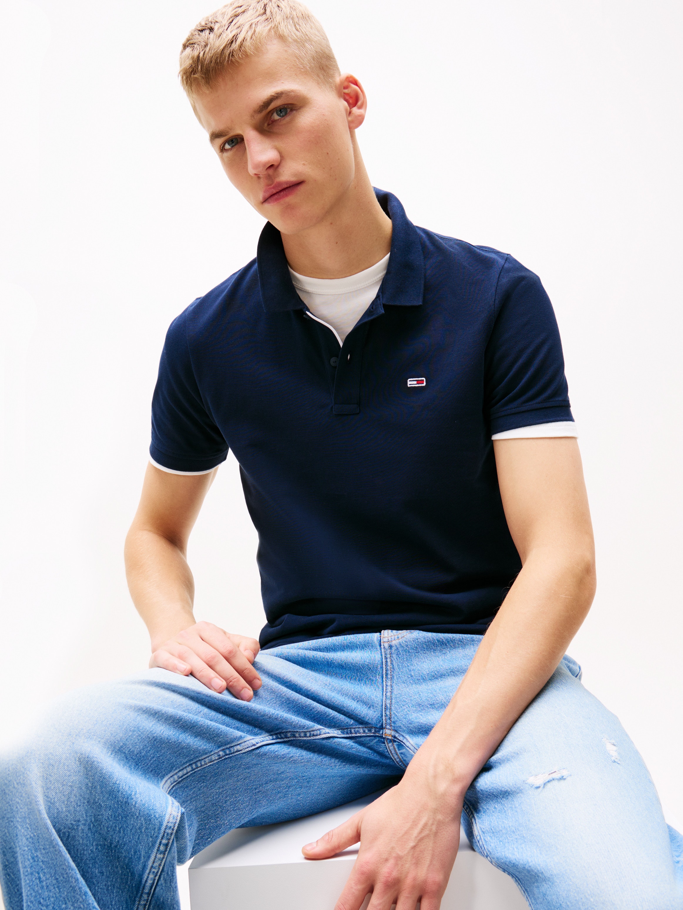Tommy Jeans Poloshirt »TJM SLIM PLACKET POLO EXT«