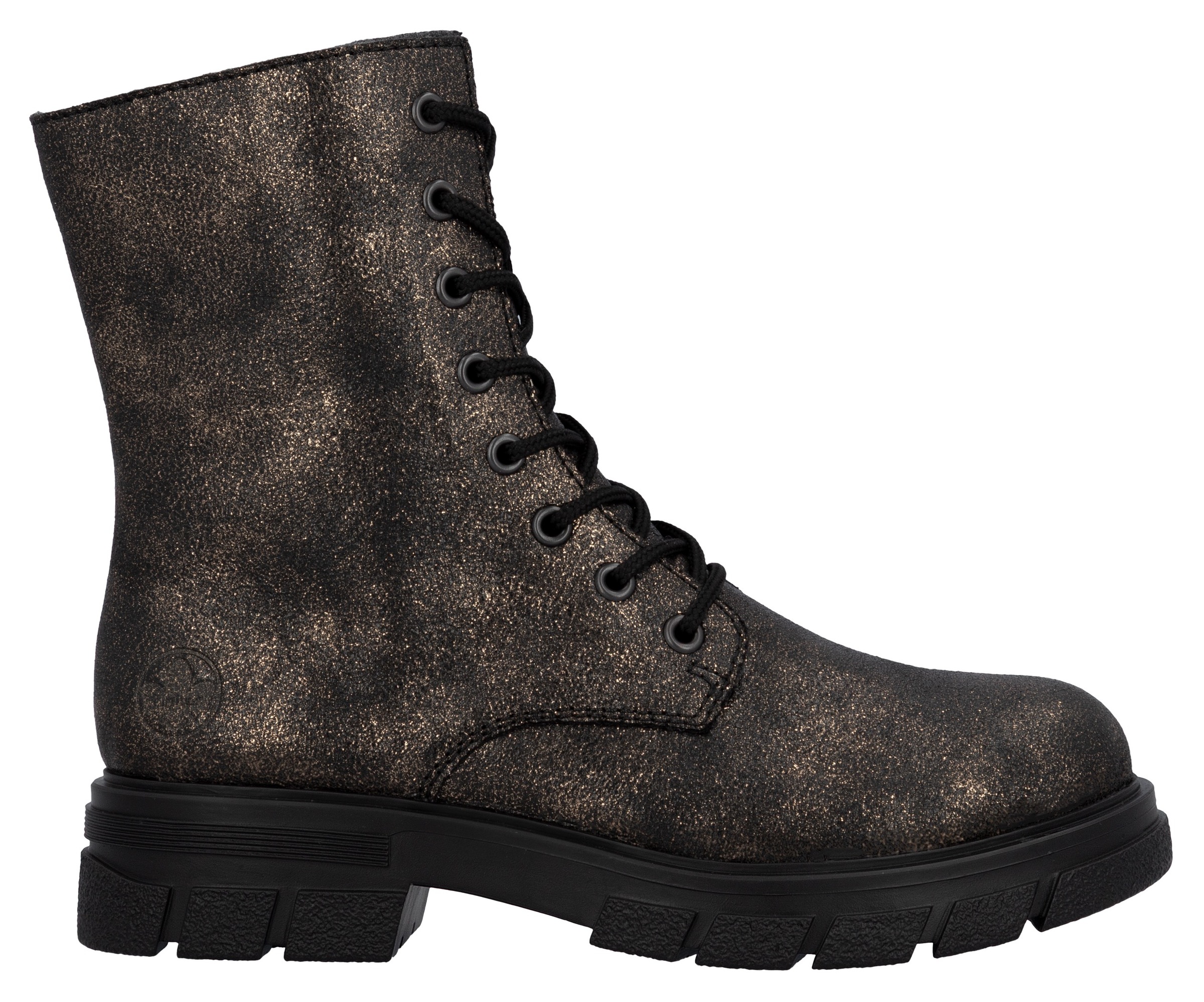 Rieker Schnürboots, Stiefelette, Blockabsatz, mit zusätzlichem Innenreißverschluss
