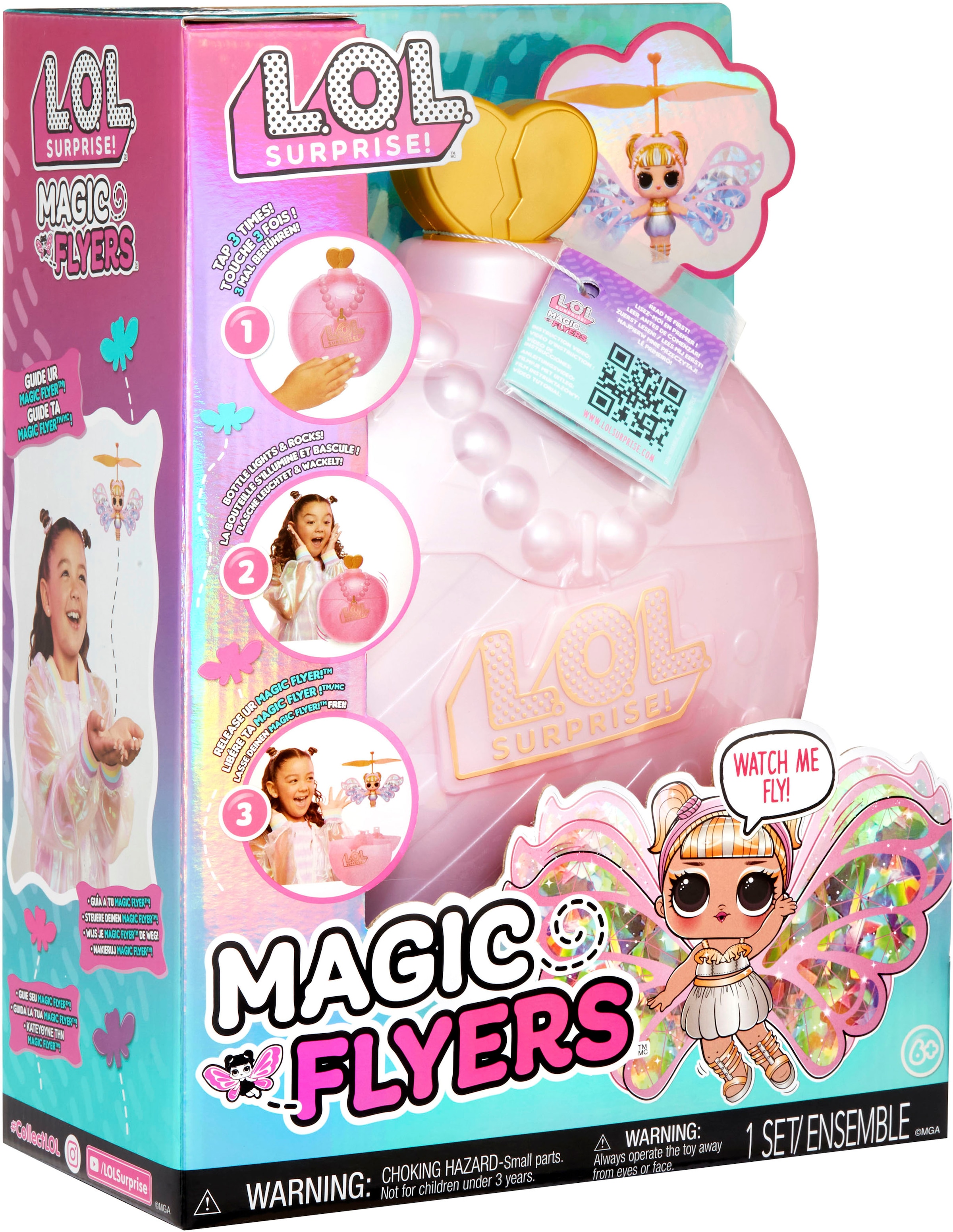 L.O.L. SURPRISE! Minipuppe »Magic Flyers - Sky Starling (Gold Wings)«, mit Licht