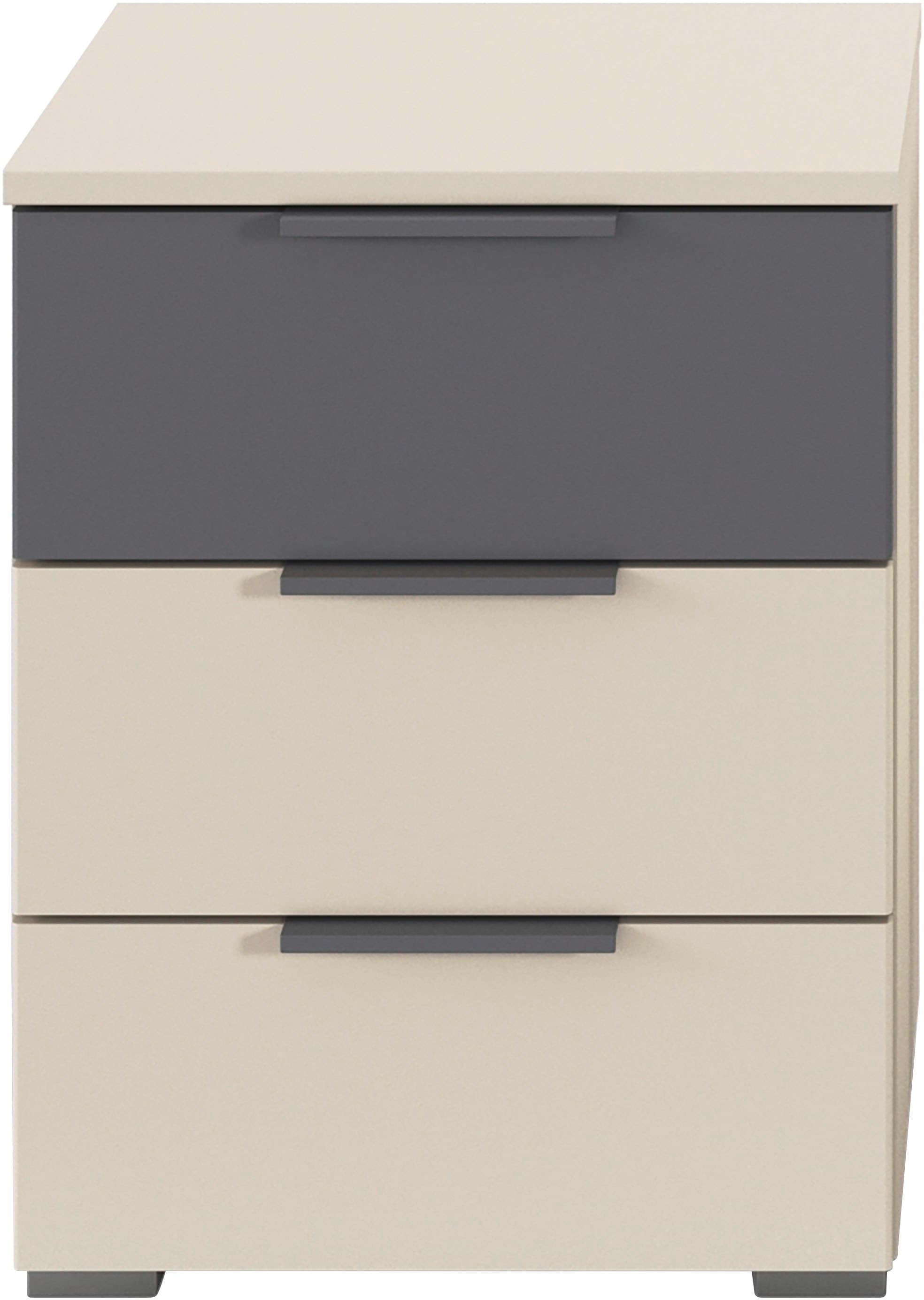 rauch Nachtkommode »Nachttisch-Set Nachtkonsole Beistelltisch Kommode Sideboard SAJO«, (Set, 2 St.), mit 3 Schubladen, obere Schublade farblich abgesetzt MADE IN GERMANY