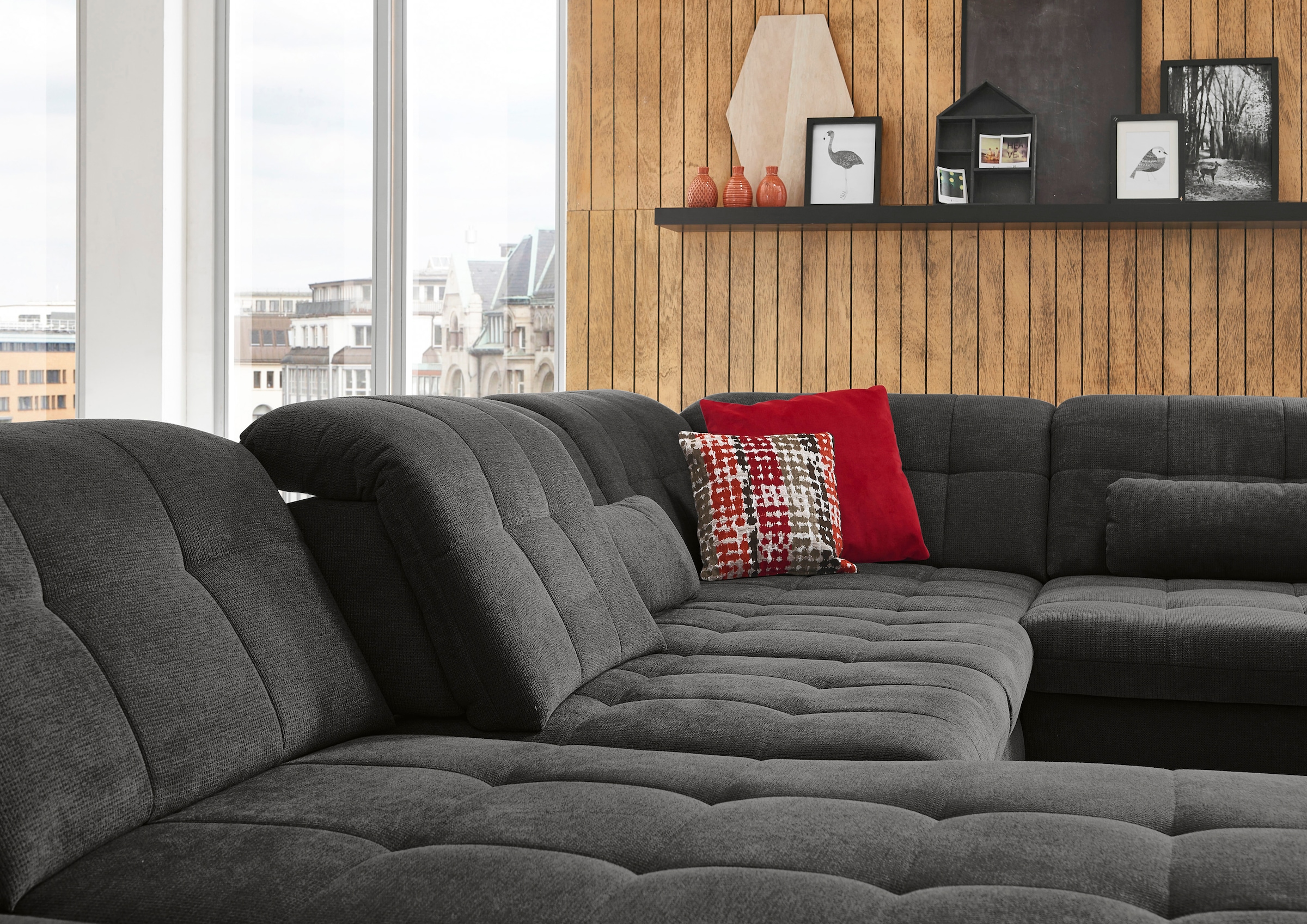 Die PlanBar Wohnlandschaft »MP-IN17004 U-Form« wahlweise mit Funktionen, Kaltschaum-Polsterung