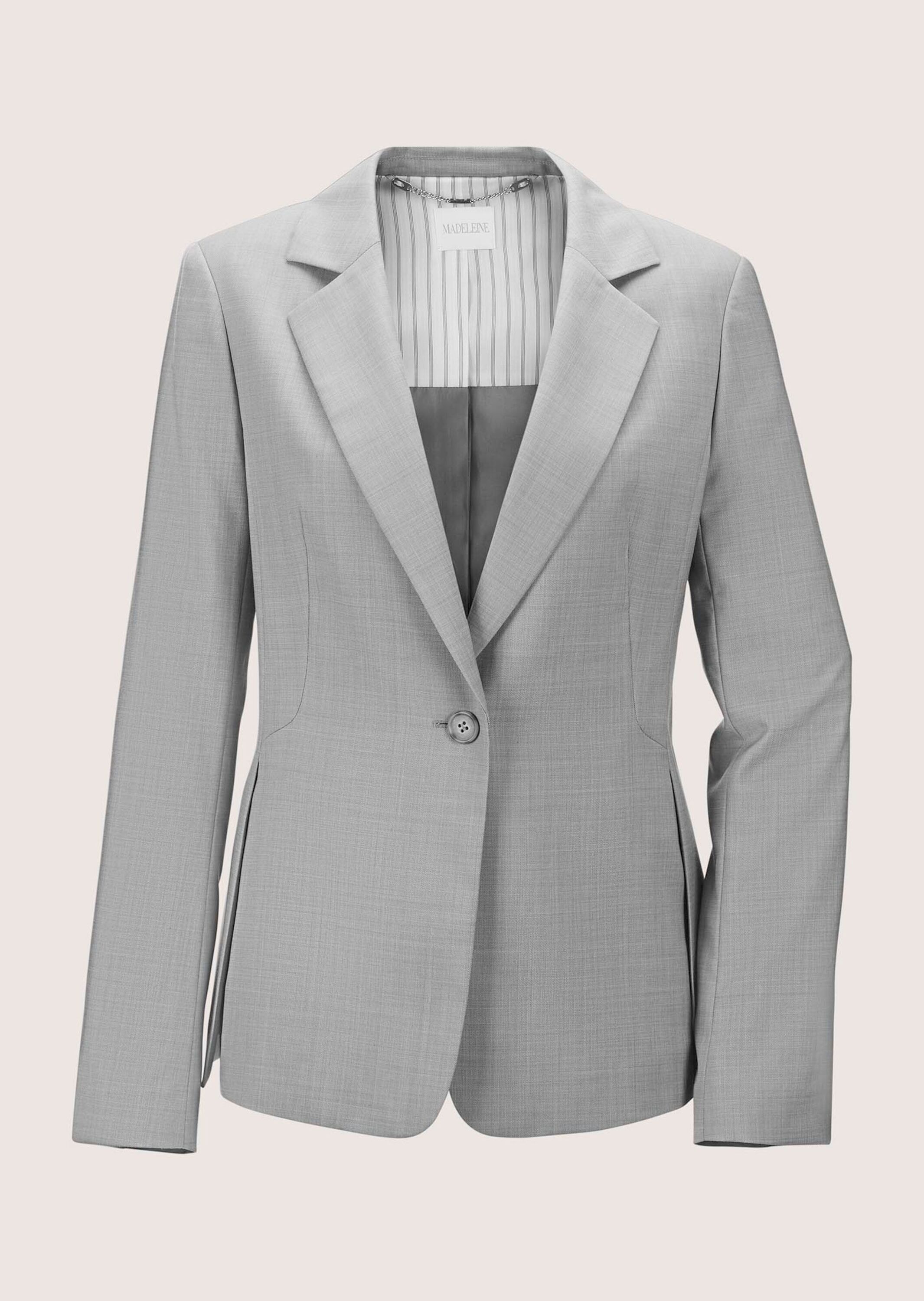 MADELEINE Jackenblazer "Blazer Einreihiger Woll-Blazer, tailliert"
