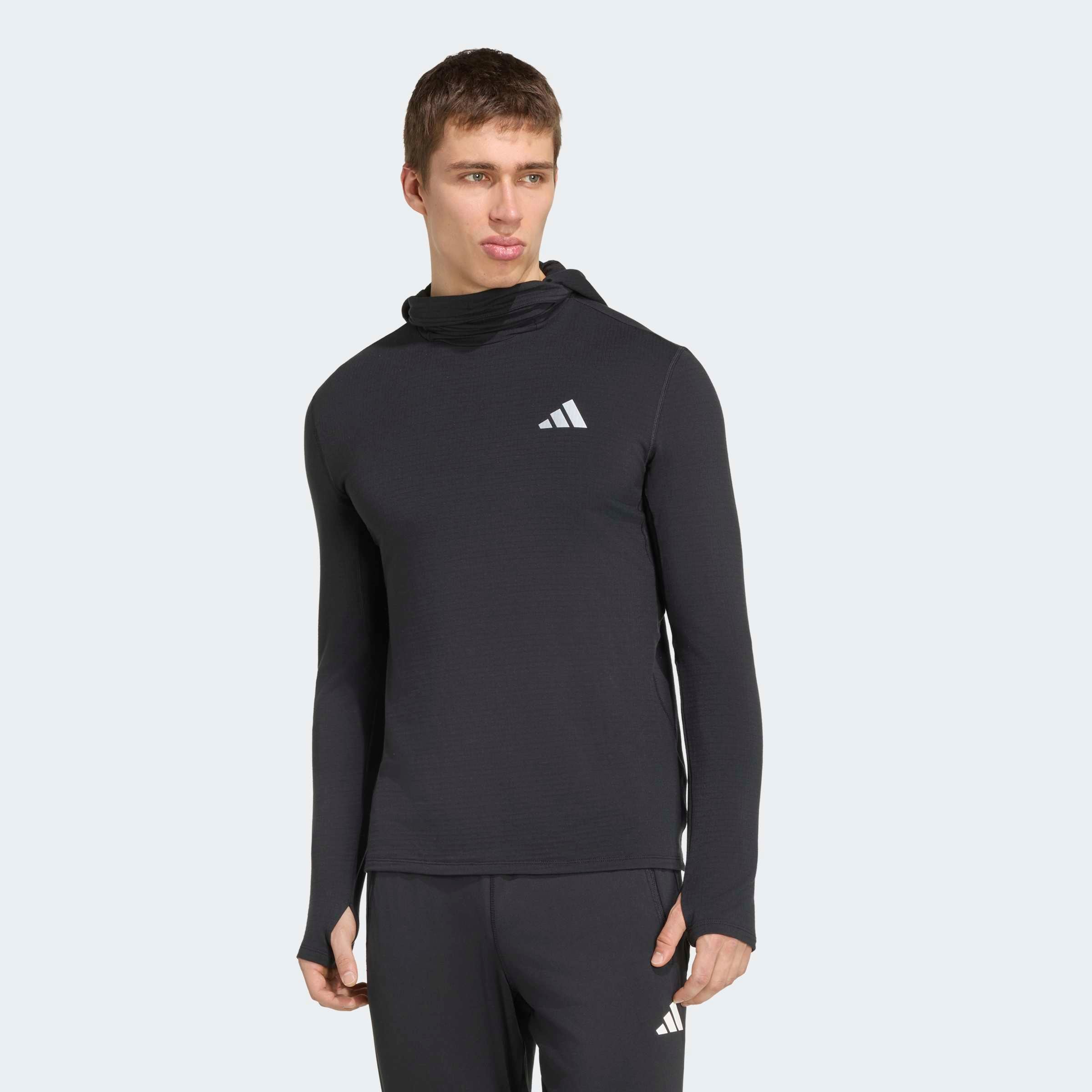Herren Kapuzensweatshirt "ADI365 W LS M", schwarz, Gr. M, ADIDAS PERFORMANCE, Obermaterial: 66% Lyocell, 29% Polyester, 5% Elasthan, Sweatshirts