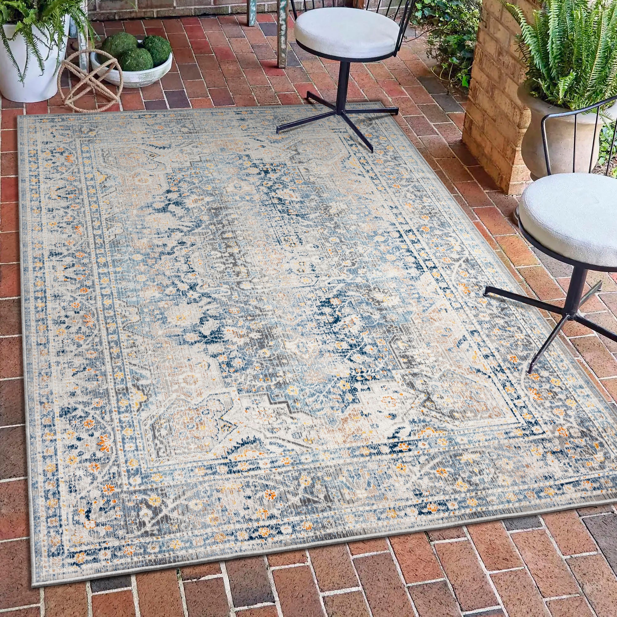 my home Teppich "Arik" rechteckig 4 mm Höhe Orient-Optik, Bordüre, pflegele günstig online kaufen