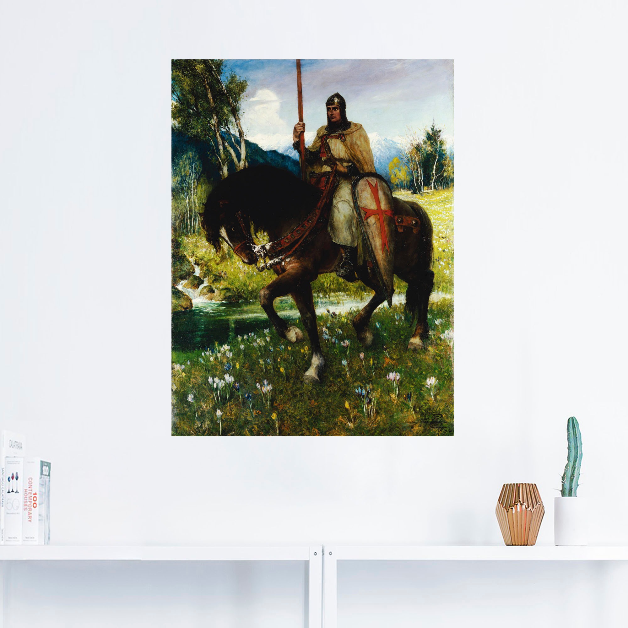 Artland Wandbild »Parsifal, Suche nach dem Heiligen Gral«, Berufe, (1 St.), als Leinwandbild, Wandaufkleber oder Poster in versch. Größen