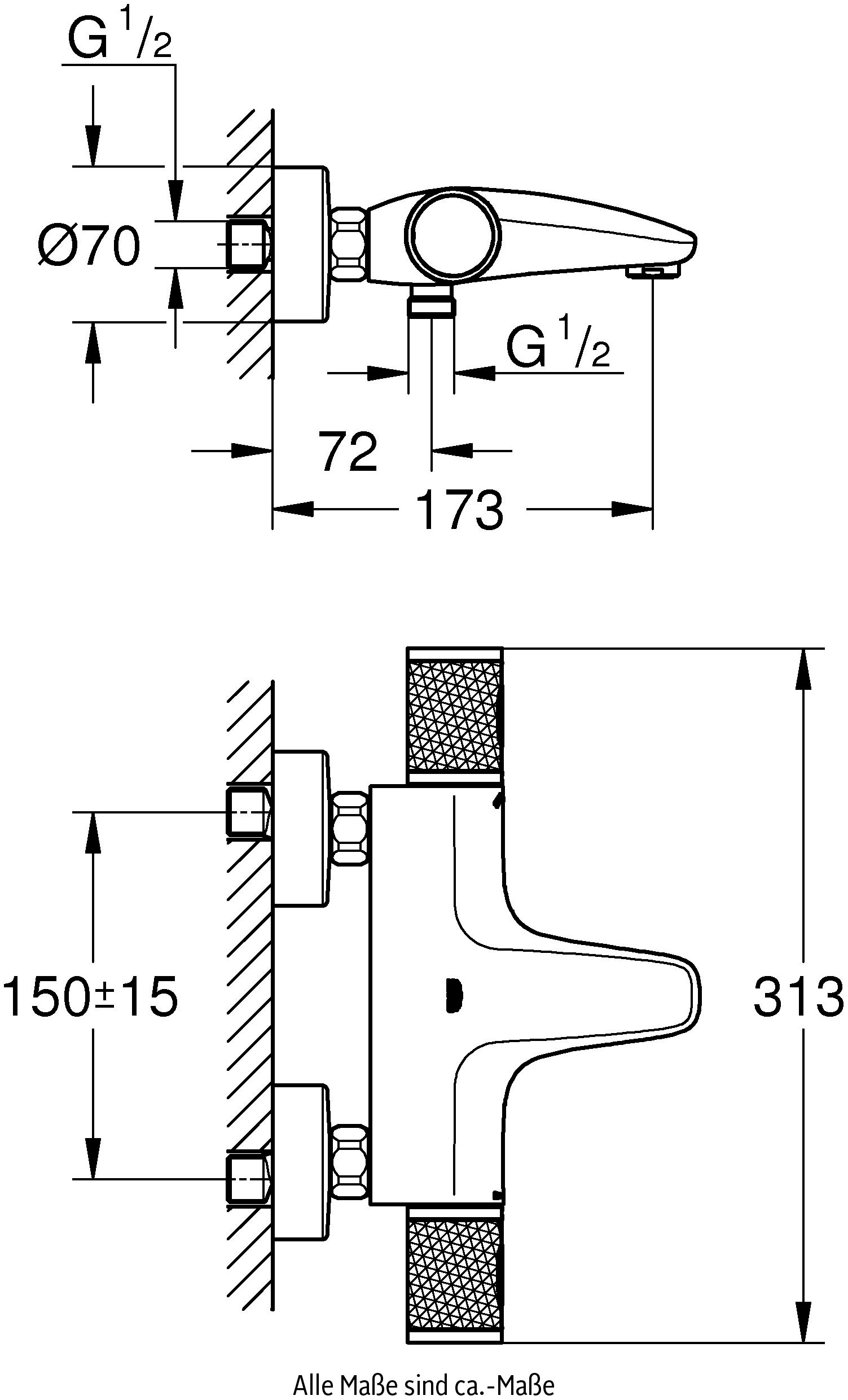 Grohe Duschsystem »Precision Feel«, (Packung), mit langlebieger und scheinender Oberfläche