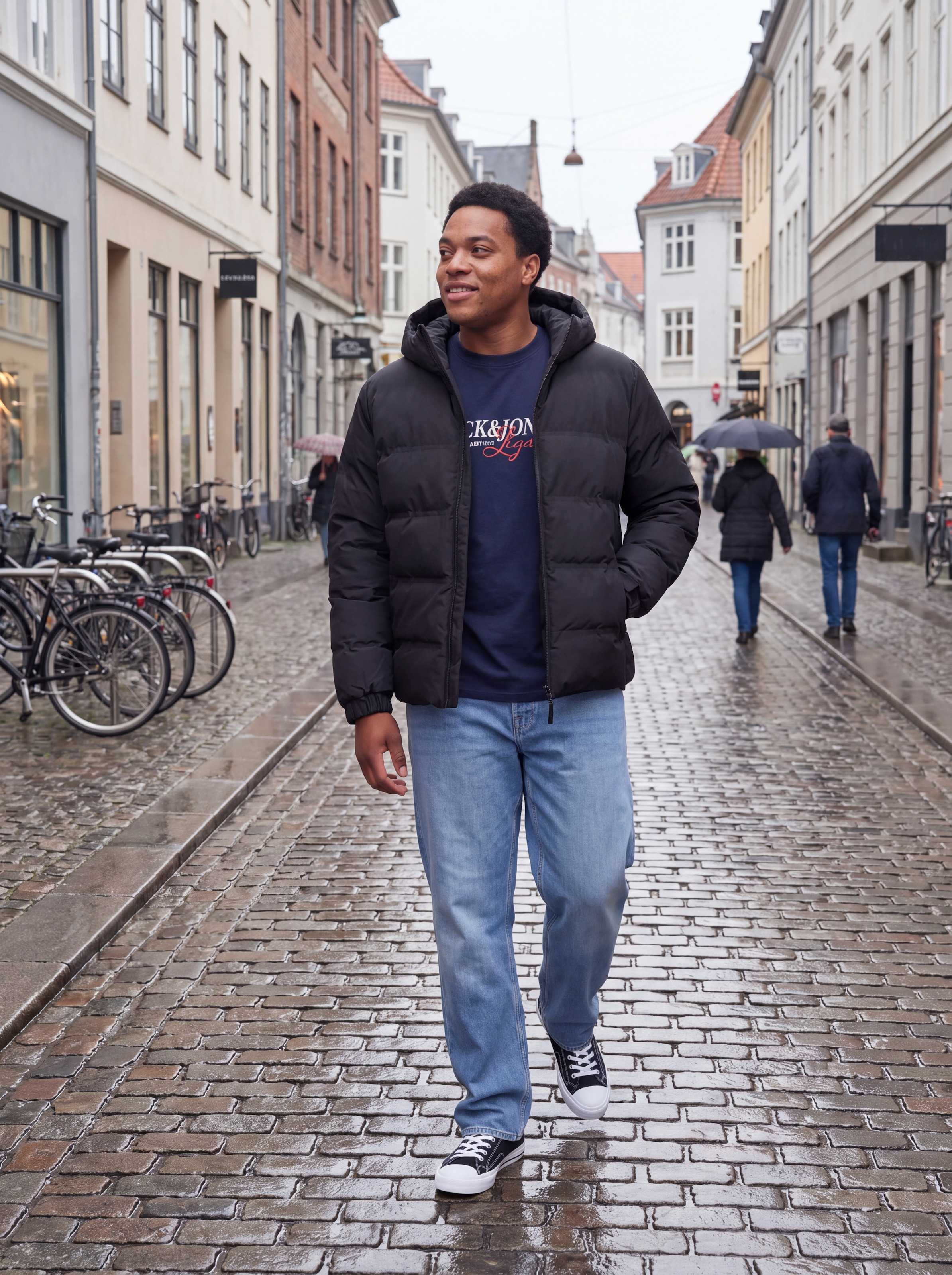 Jack & Jones PlusSize Steppjacke »JJSAGE PUFFER JACKET BF PLS« mit Kapuze Kunstfaser, regular fit