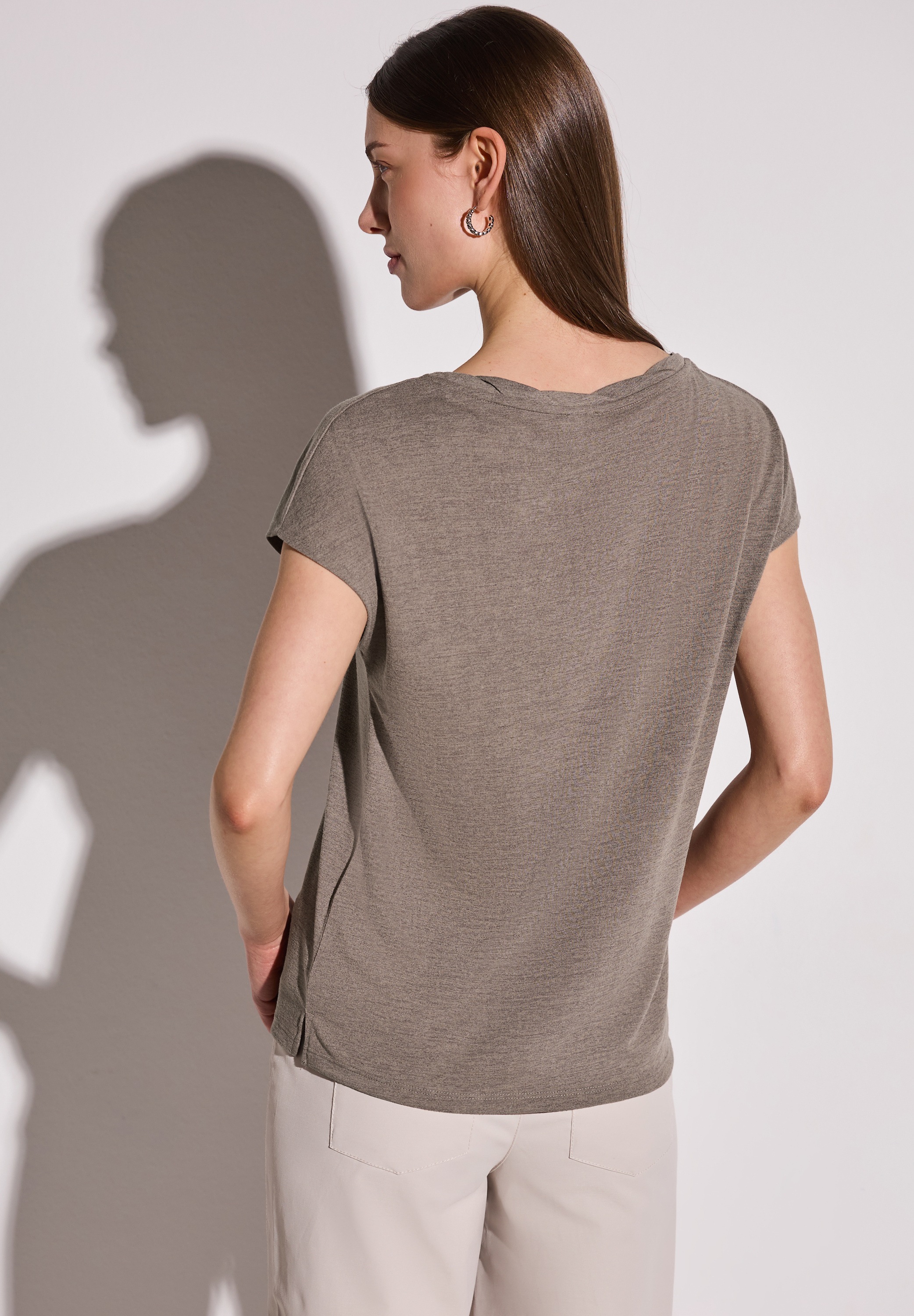 STREET ONE T-Shirt, mit U-Boot-Ausschnitt günstig online kaufen