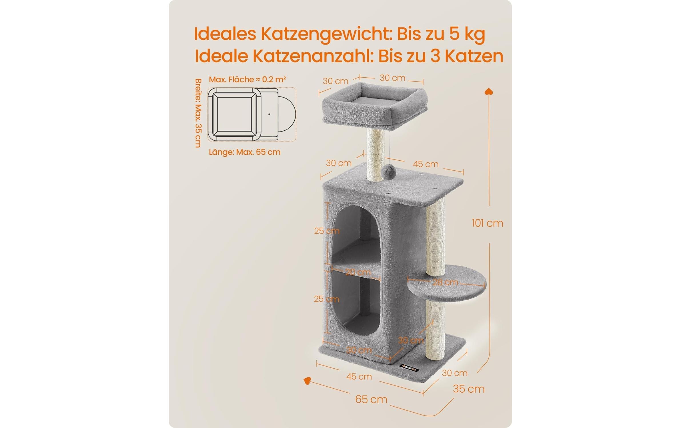 FEANDREA Kratzbaum »mit 2 Höhlen« 101 cm hoch